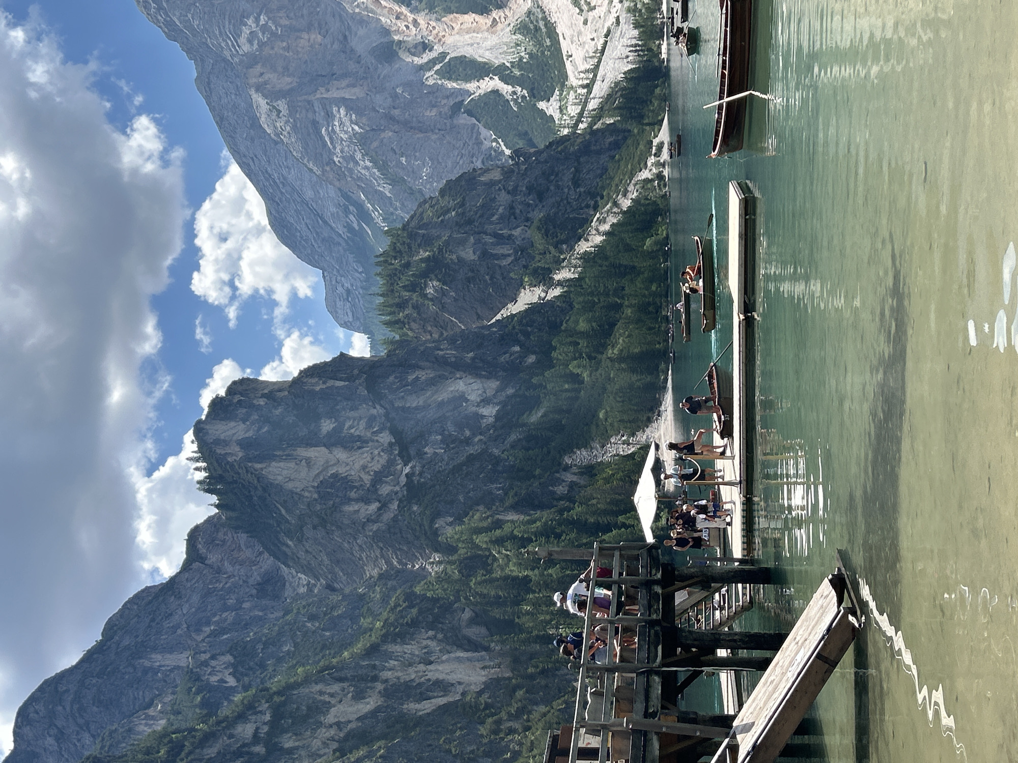 Alpine lake day: weddings, rowboats, and mountain views