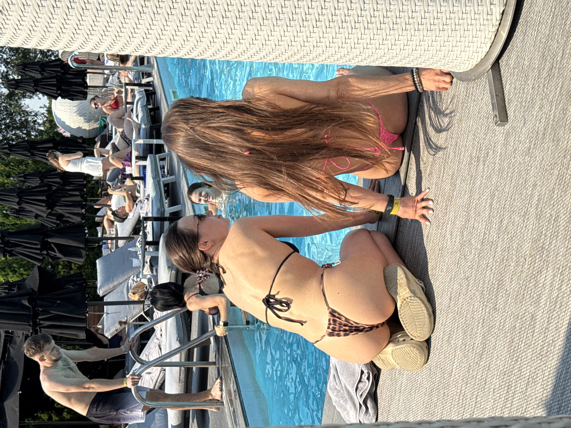 Sunny poolside hangout in Kyiv, summer 2026
