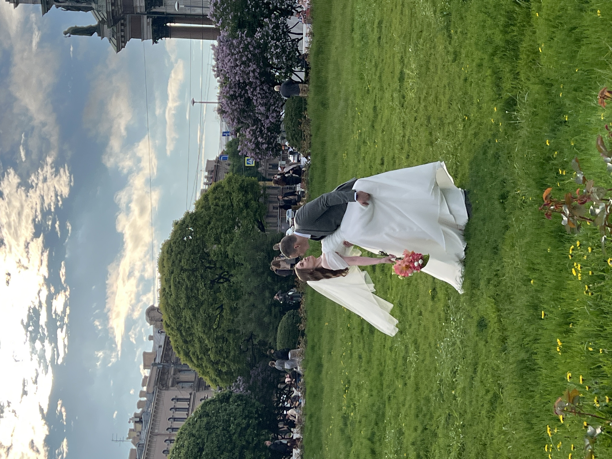Outdoor wedding ceremony captured in Russia