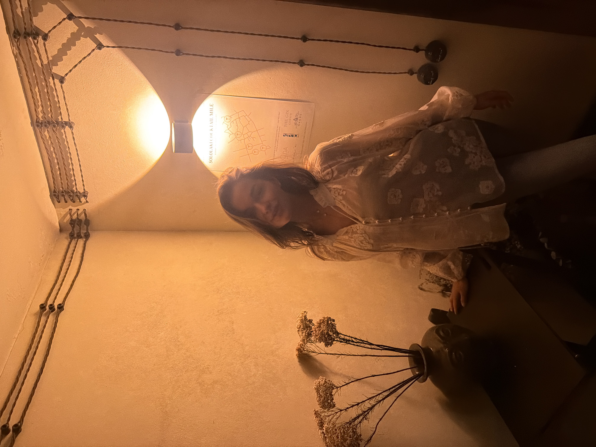 Woman poses for indoor portrait photo