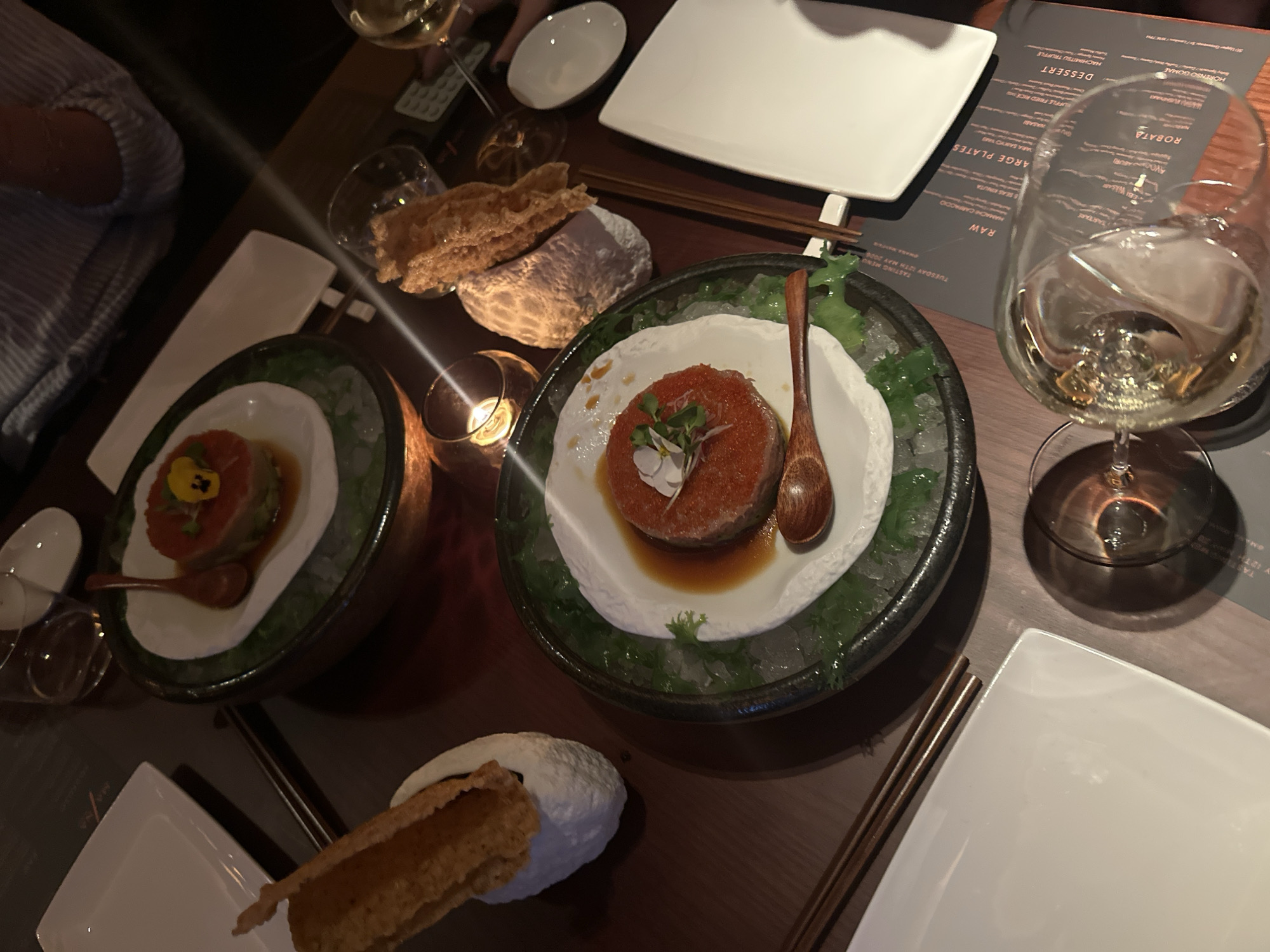 Upscale dining experience documented in central London restaurant