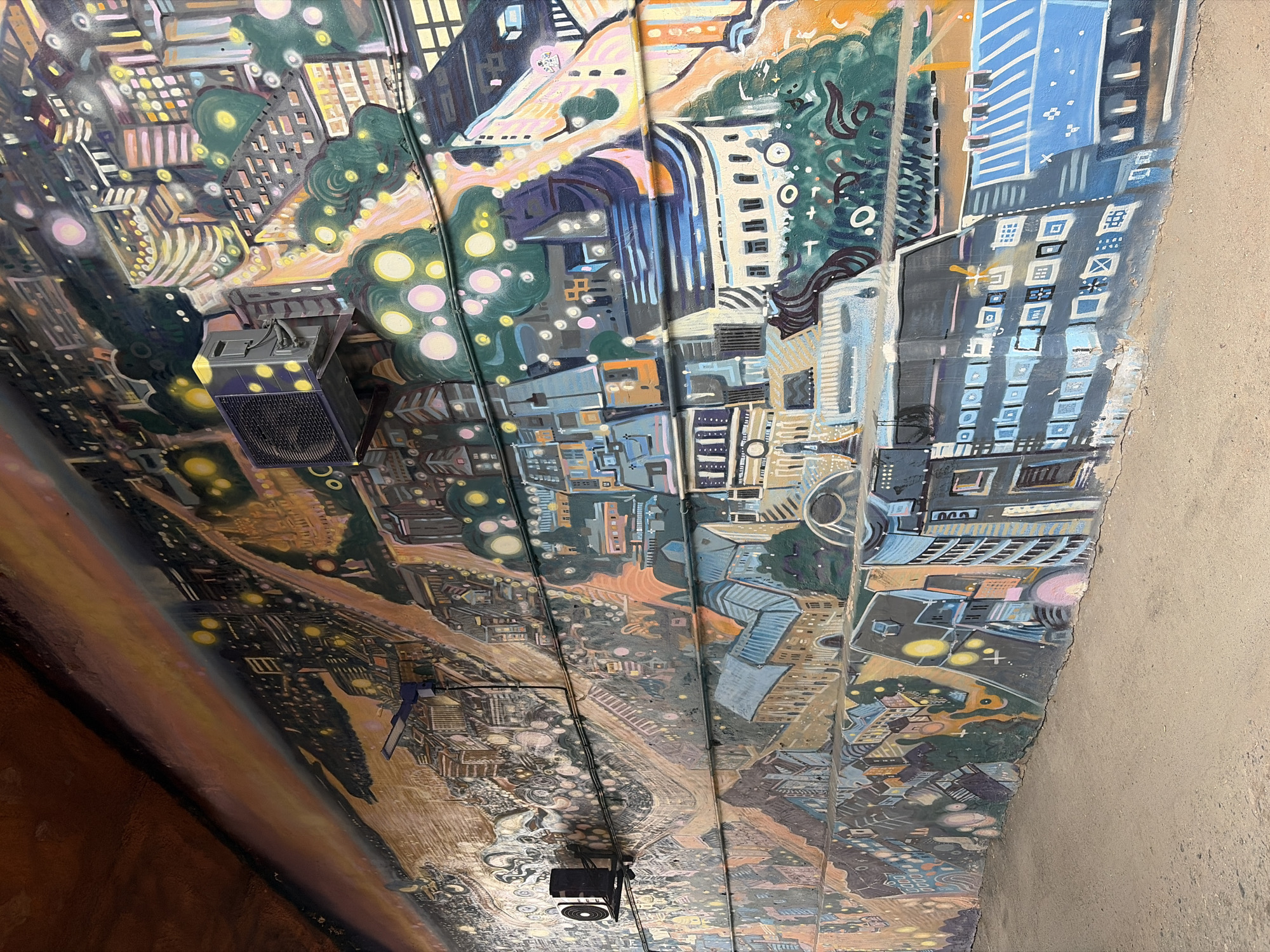 Street art and commercial scenes documented in Izhevsk, Russia