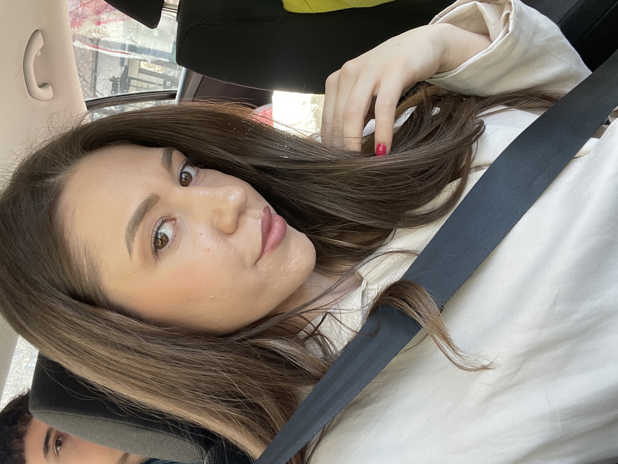 Woman's afternoon car journey documented through Varna, Bulgaria
