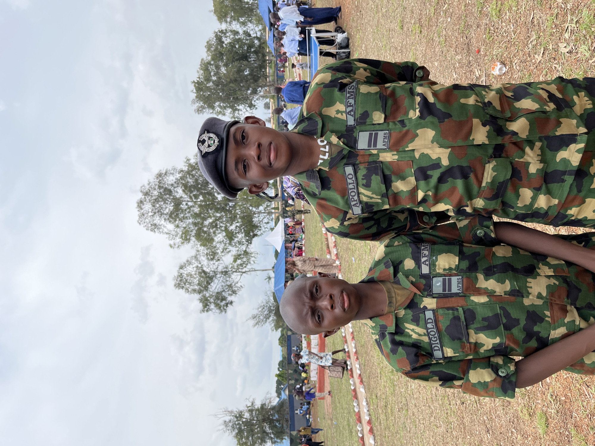 Military cadet gathering in Barakin Lerawi, Nigeria
