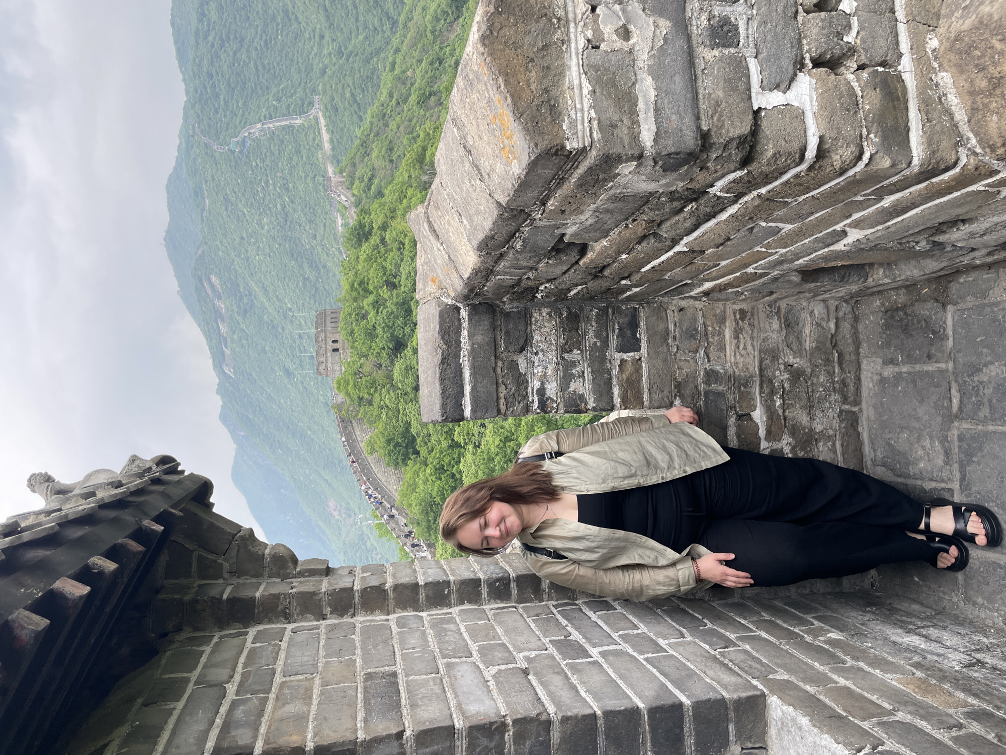 Early morning tourists visit Great Wall in Huairou District