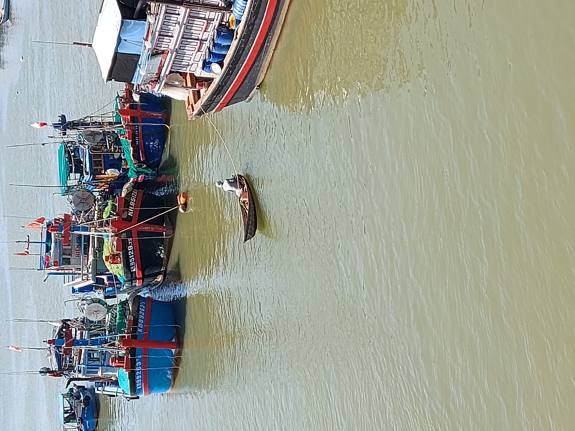 Nha Trang harbor and ancient Cham towers, same morning