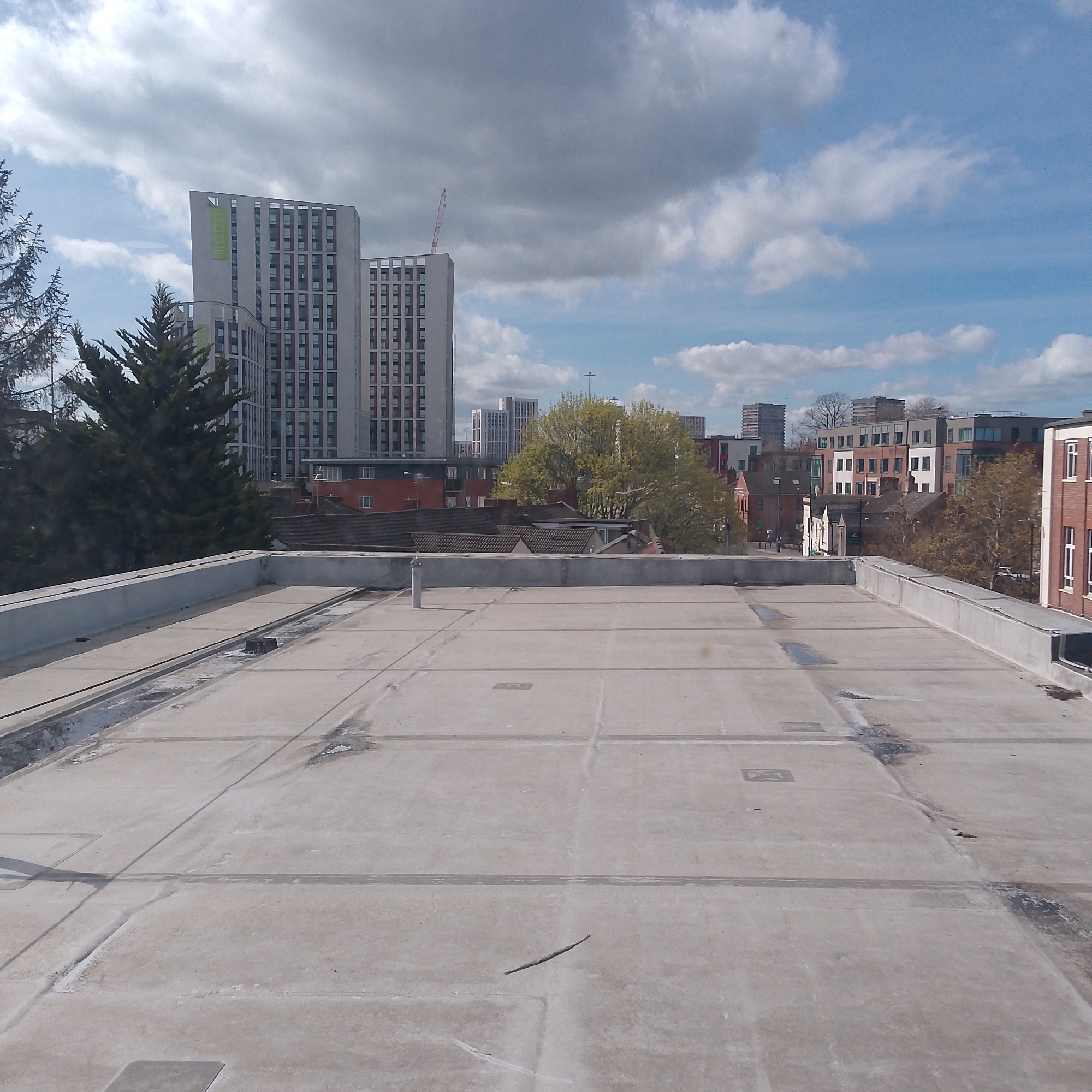 Rooftop Views Document Coventry Urban Landscape Sunday Afternoon