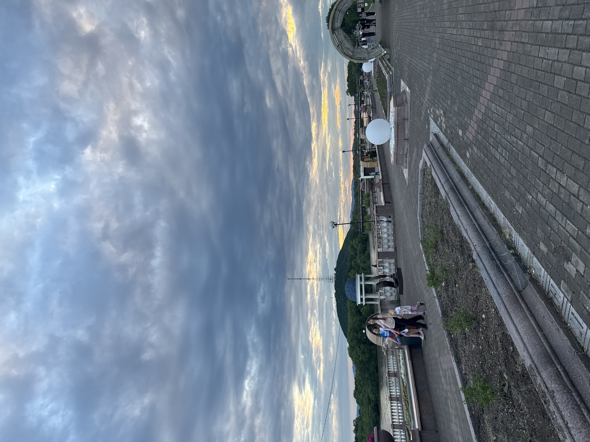 Morning stroll documented along Birobidzhan's Amur River waterfront