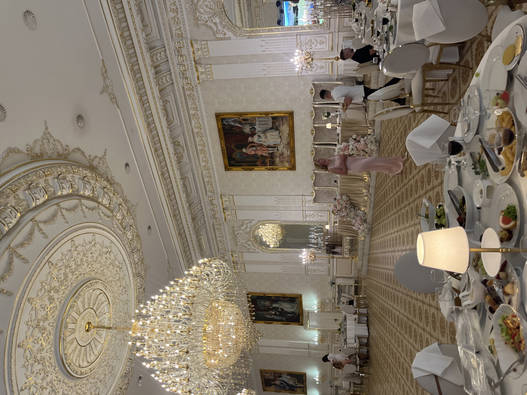 Wedding day at a decorated hotel venue in Dubivtsi, Ukraine