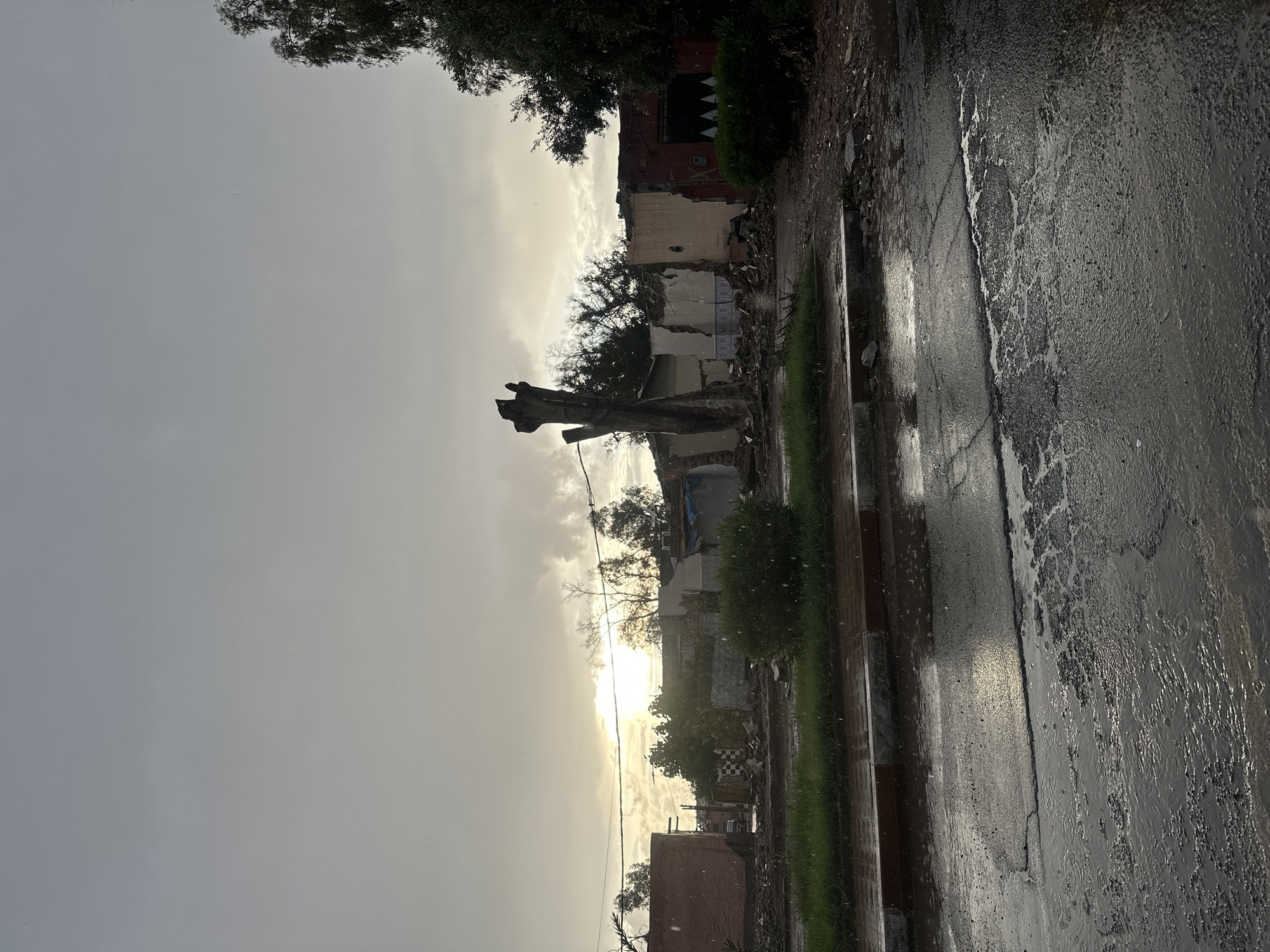 Rainy evening traffic documented in Marrakesh, Morocco