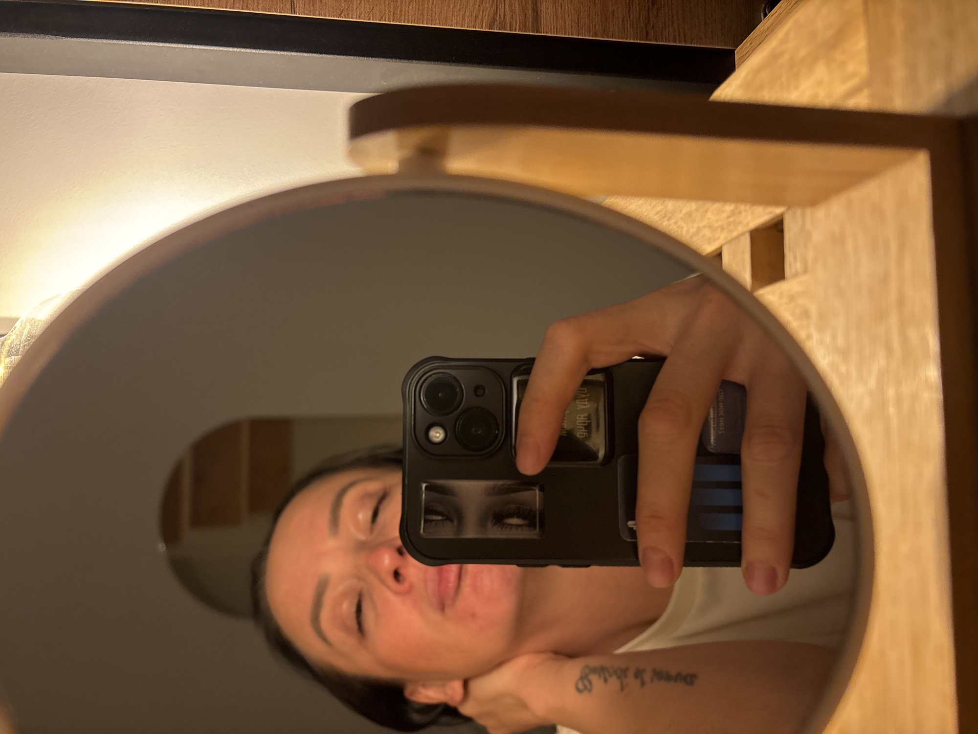 Indoor selfie session and casual moments in Chaikovsky home