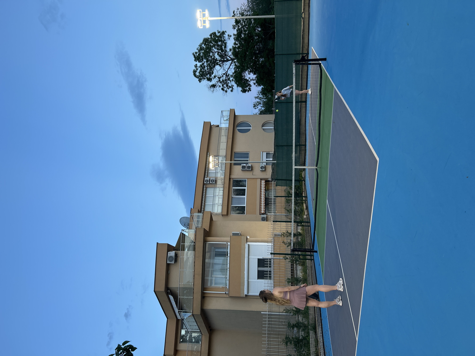 Women play pickleball at outdoor court in Varna