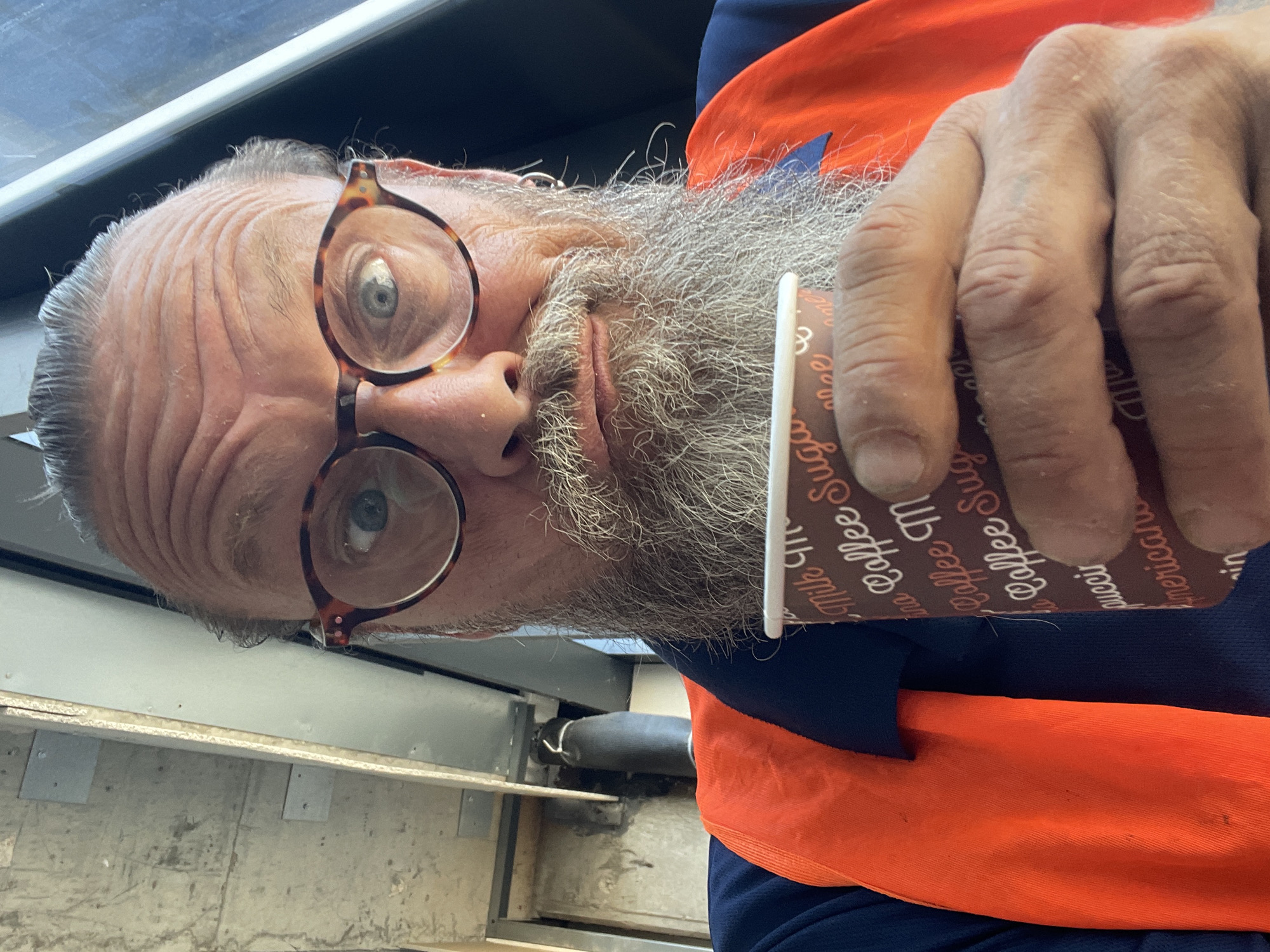 Morning break snapshots from a construction or field work site