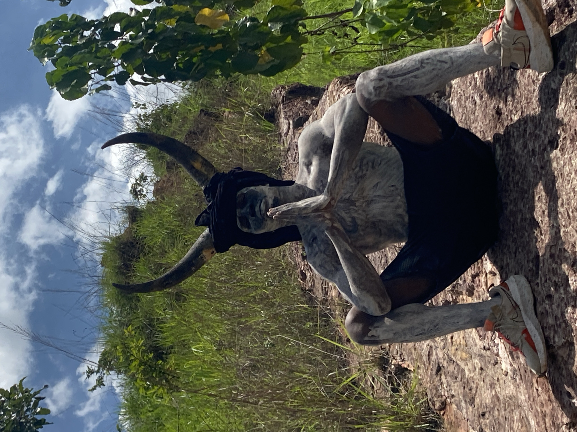 Person with horns, body paint spotted in Achara