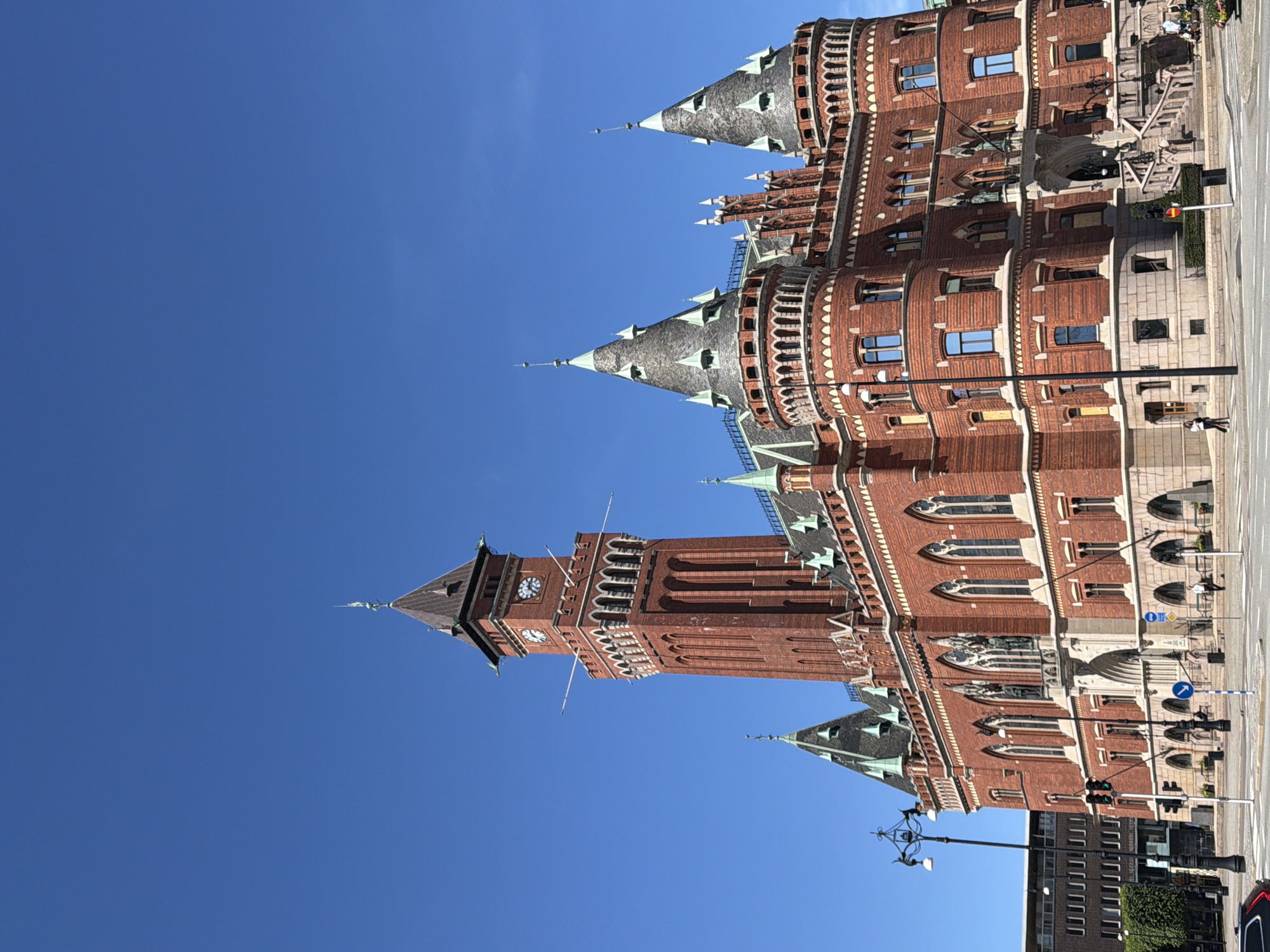 Historic landmarks and architecture in central Helsingborg