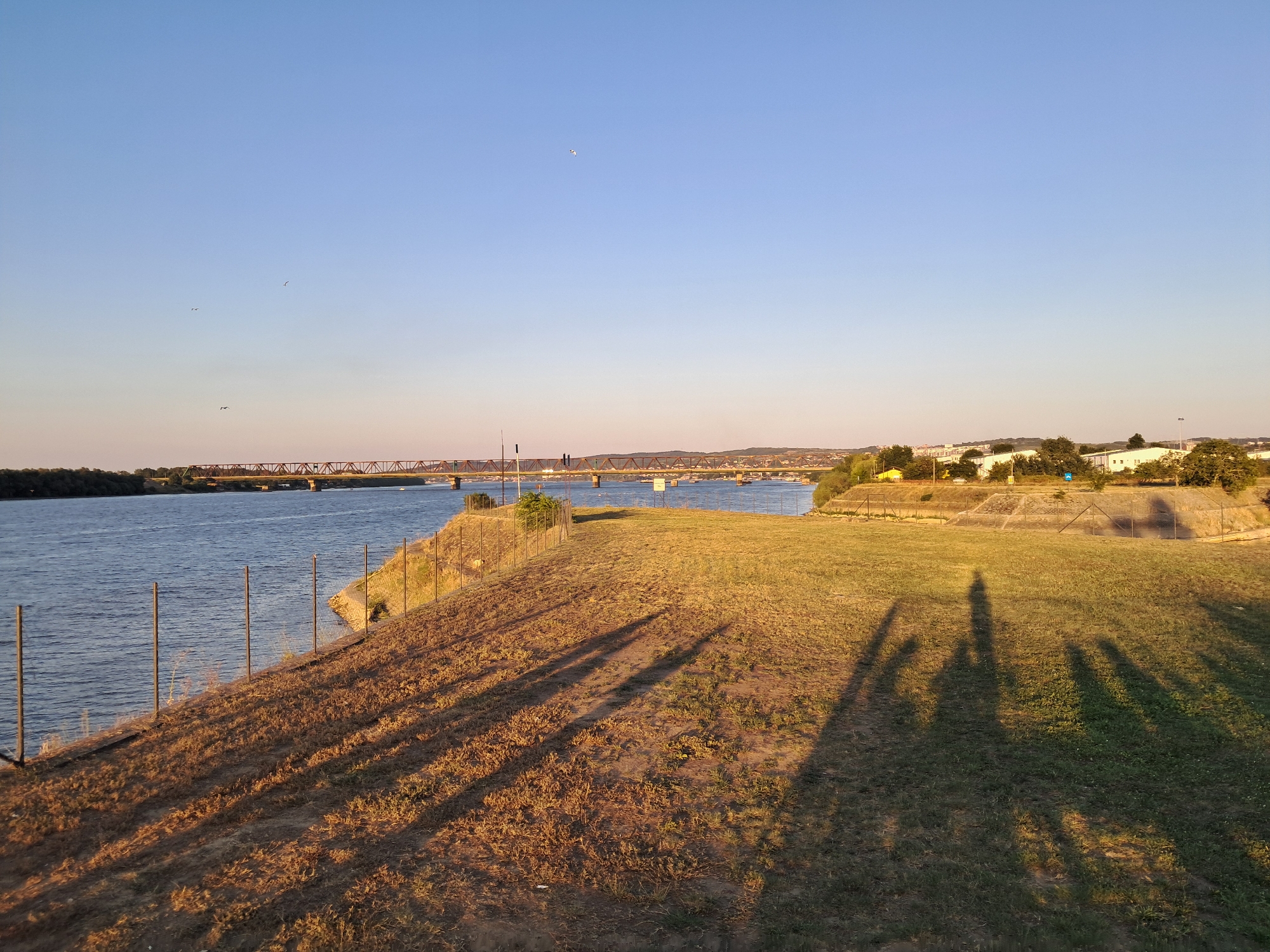 Riverside concert on the Sava, Belgrade, dusk to night