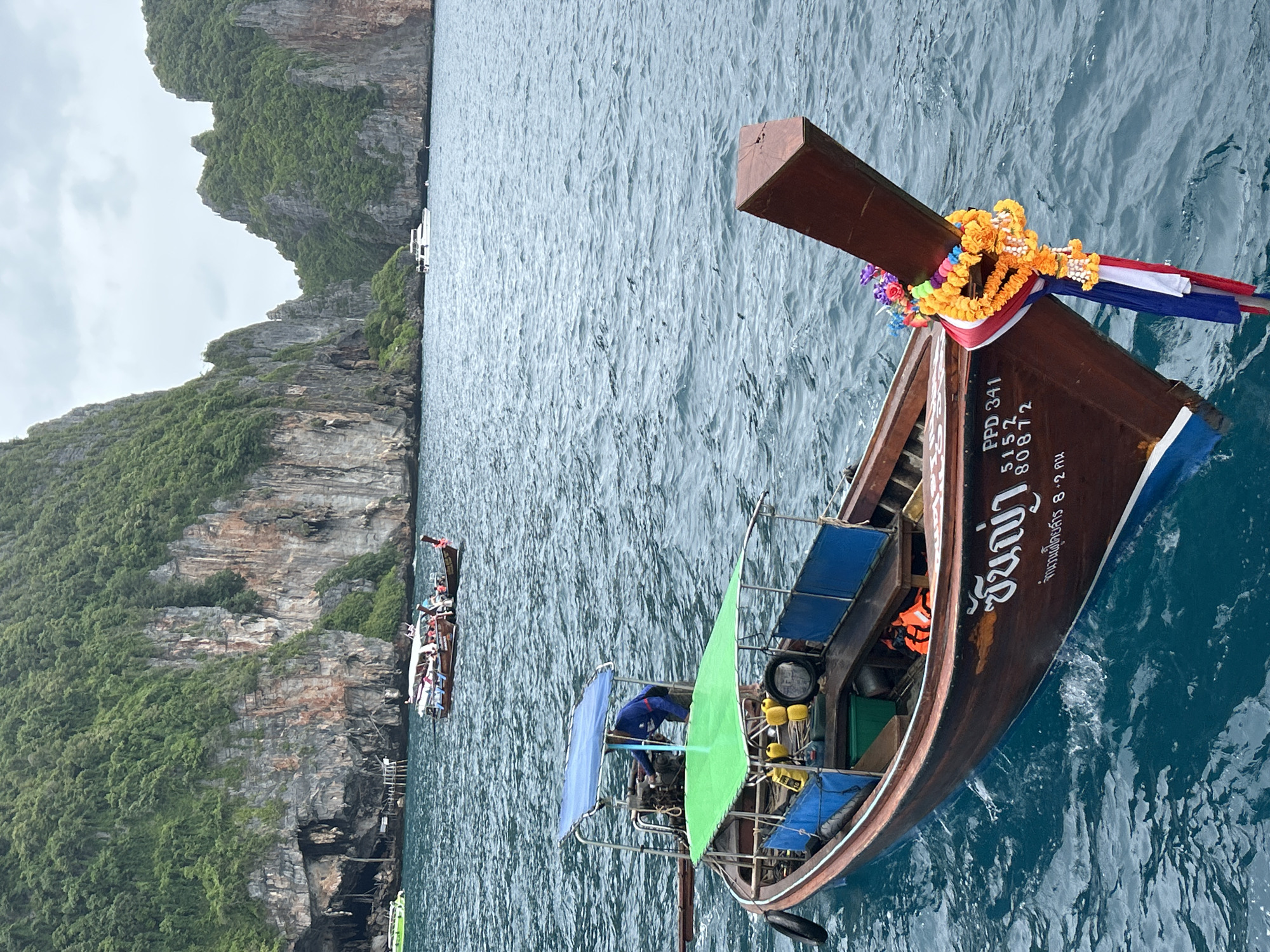 Longtail boat day around Ao Nang's limestone karst coastline