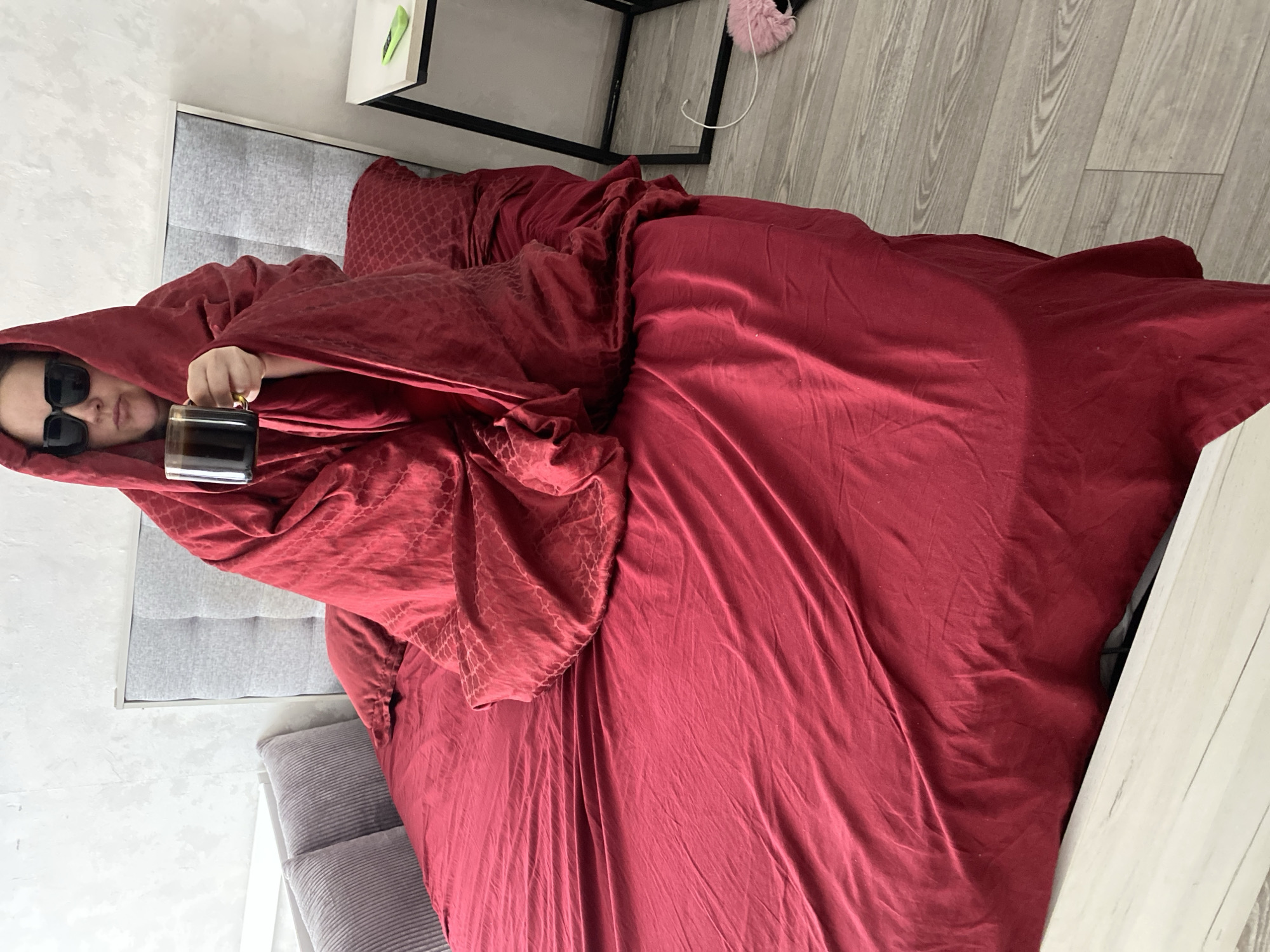 Early morning coffee moment captured in Sochi residence