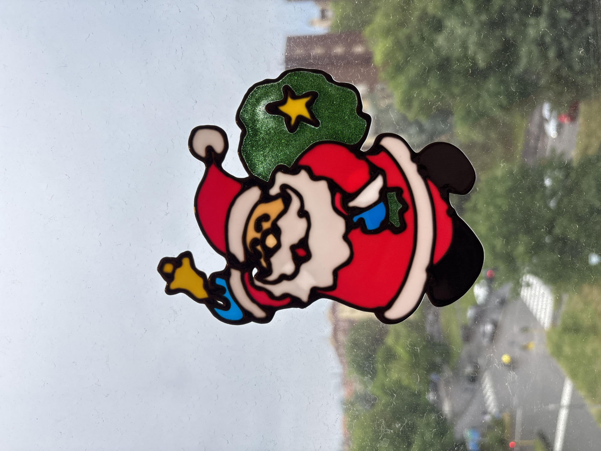 Christmas decoration spotted on Milan window in May