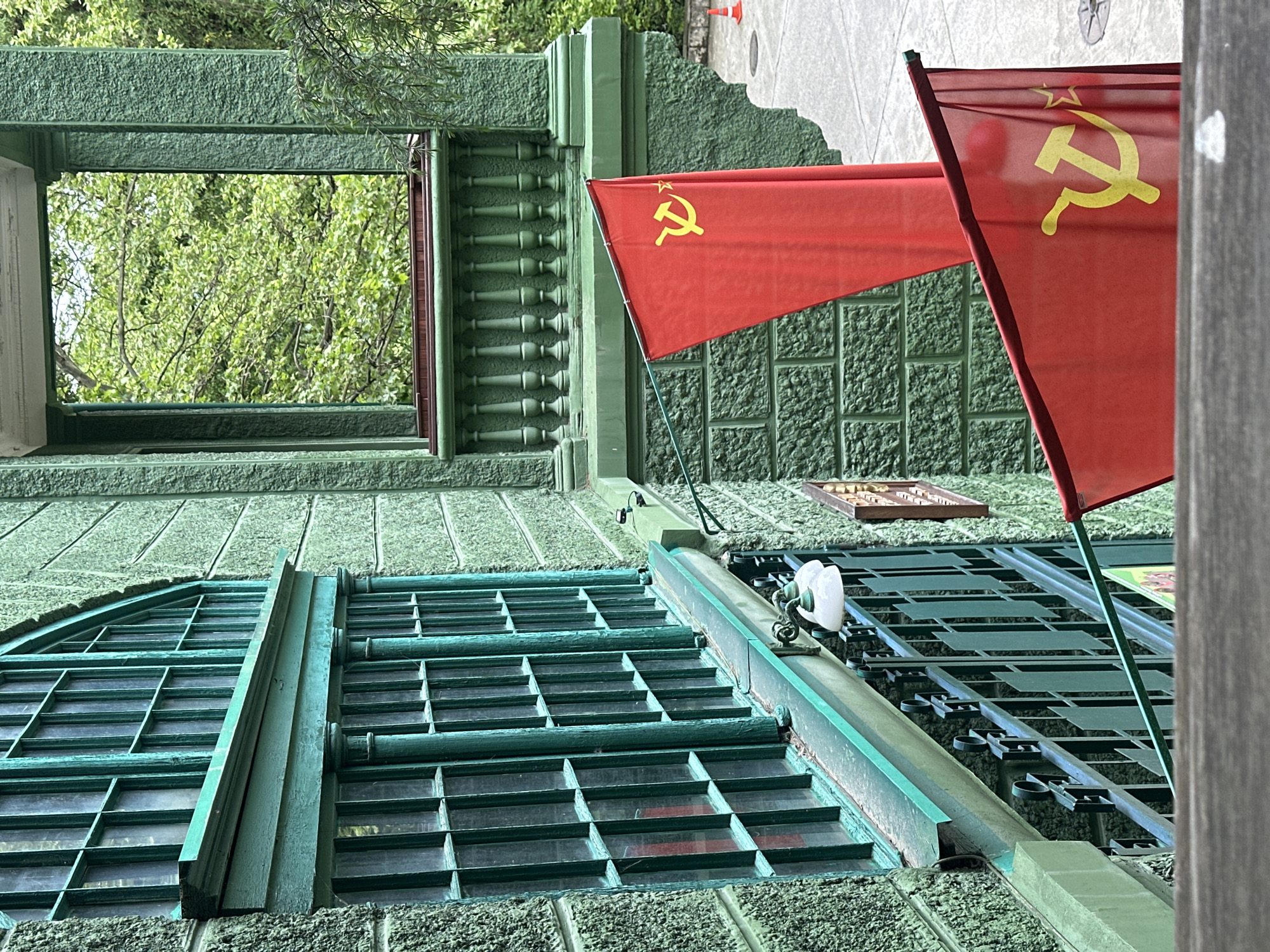 Tourist documents Stalin memorial exhibits in Sochi museum complex