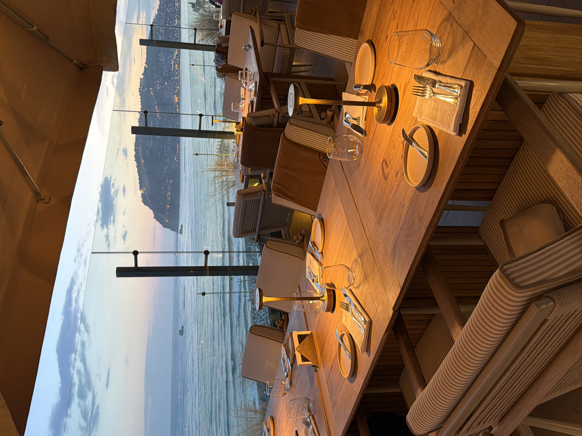 Restaurant dining area captured in coastal Alanya, Turkey