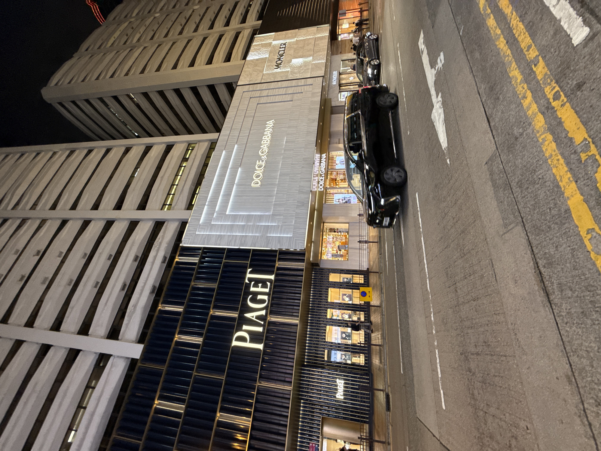 Luxury cars and high-end shopping captured in Hong Kong