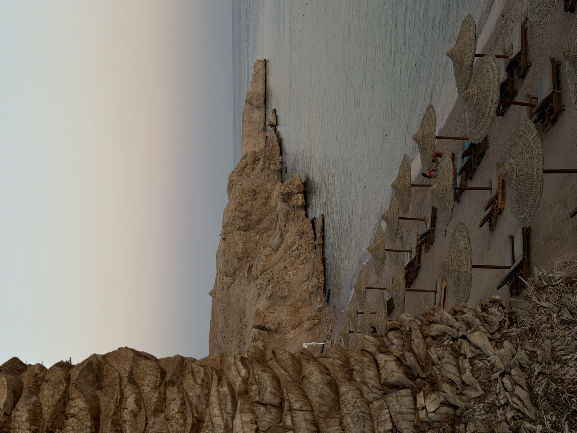 Serene coastal vista observed from elevated position in Sharm El Sheikh