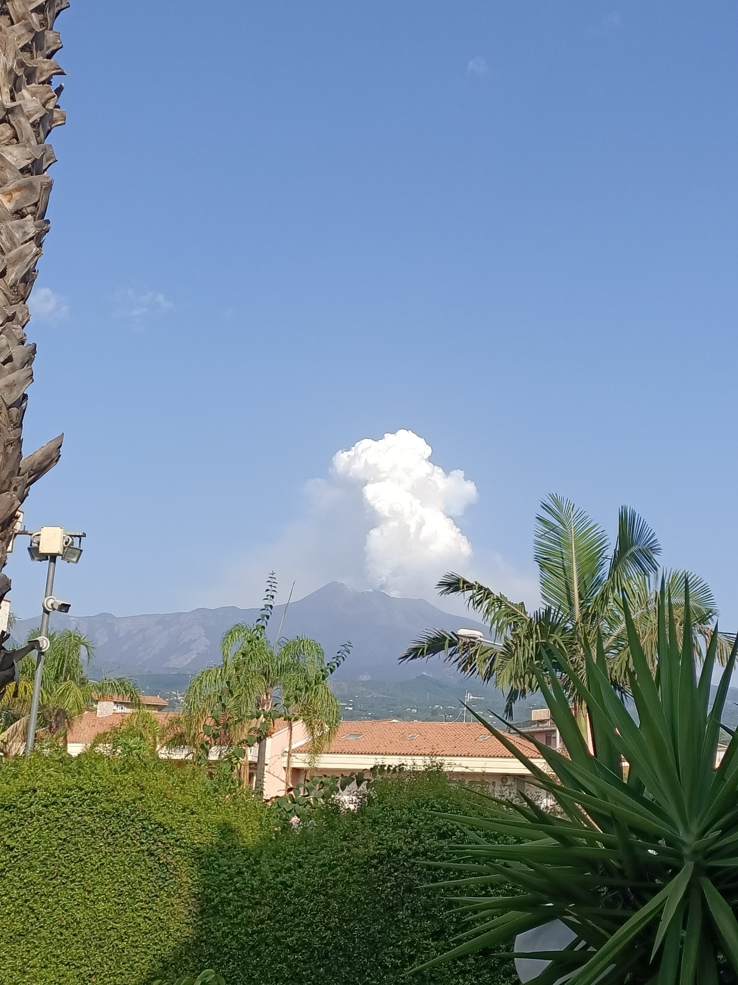 Volcanic eruption and a pilot's certificate in the same moment