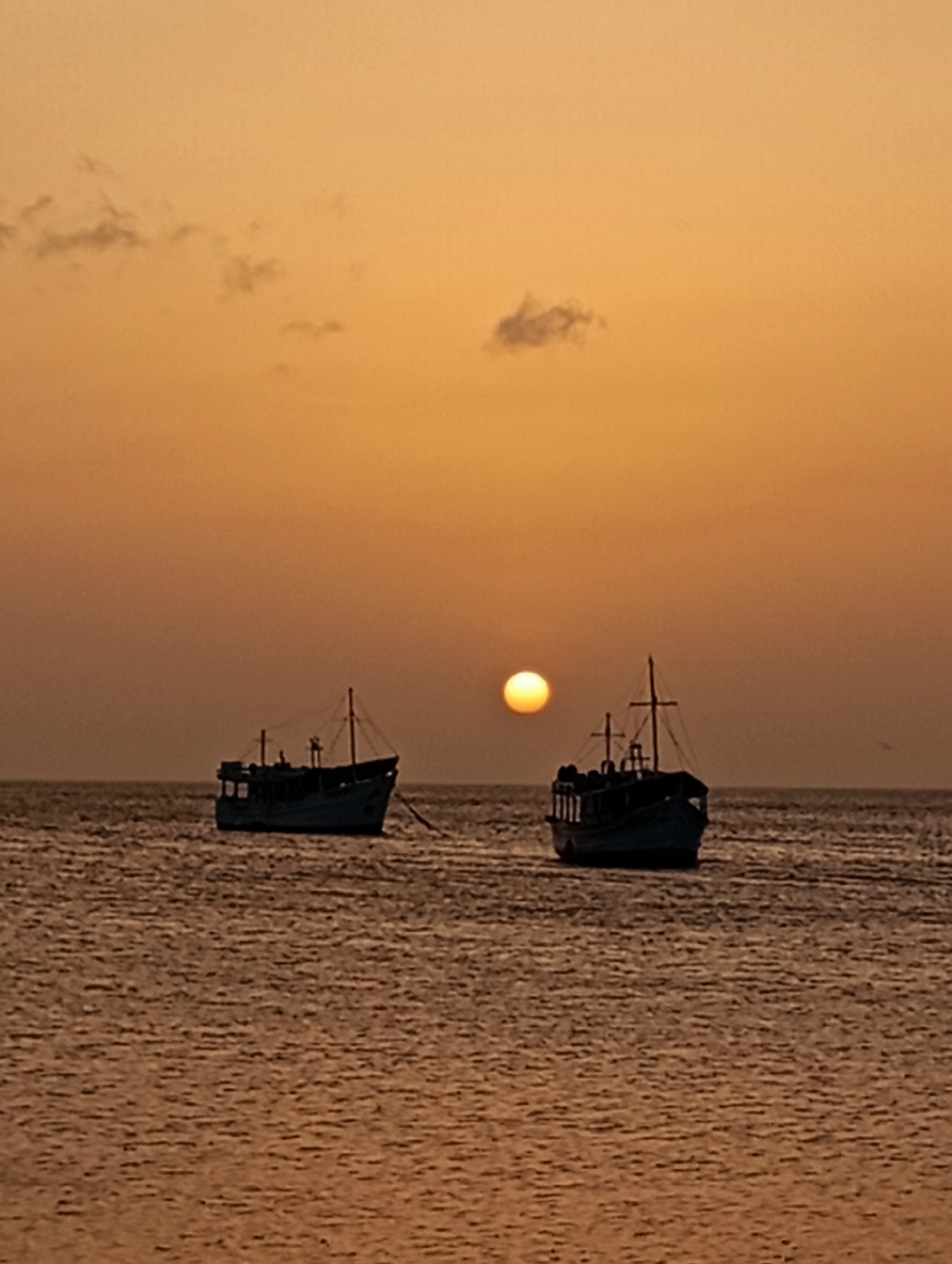 Sunset captured by witnesses along Juan Griego Venezuela coast