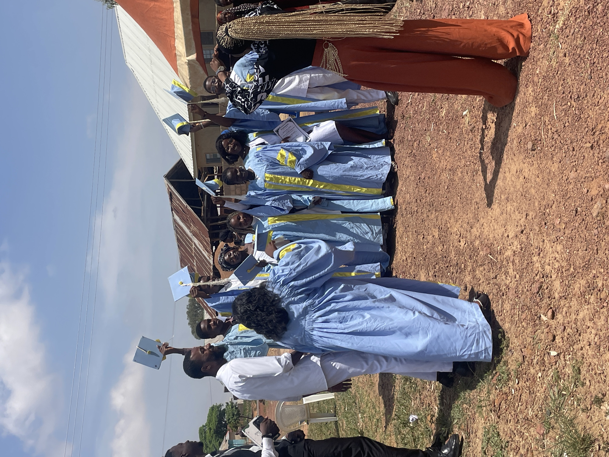 Graduation ceremony coincides with local grain measuring in Durimi
