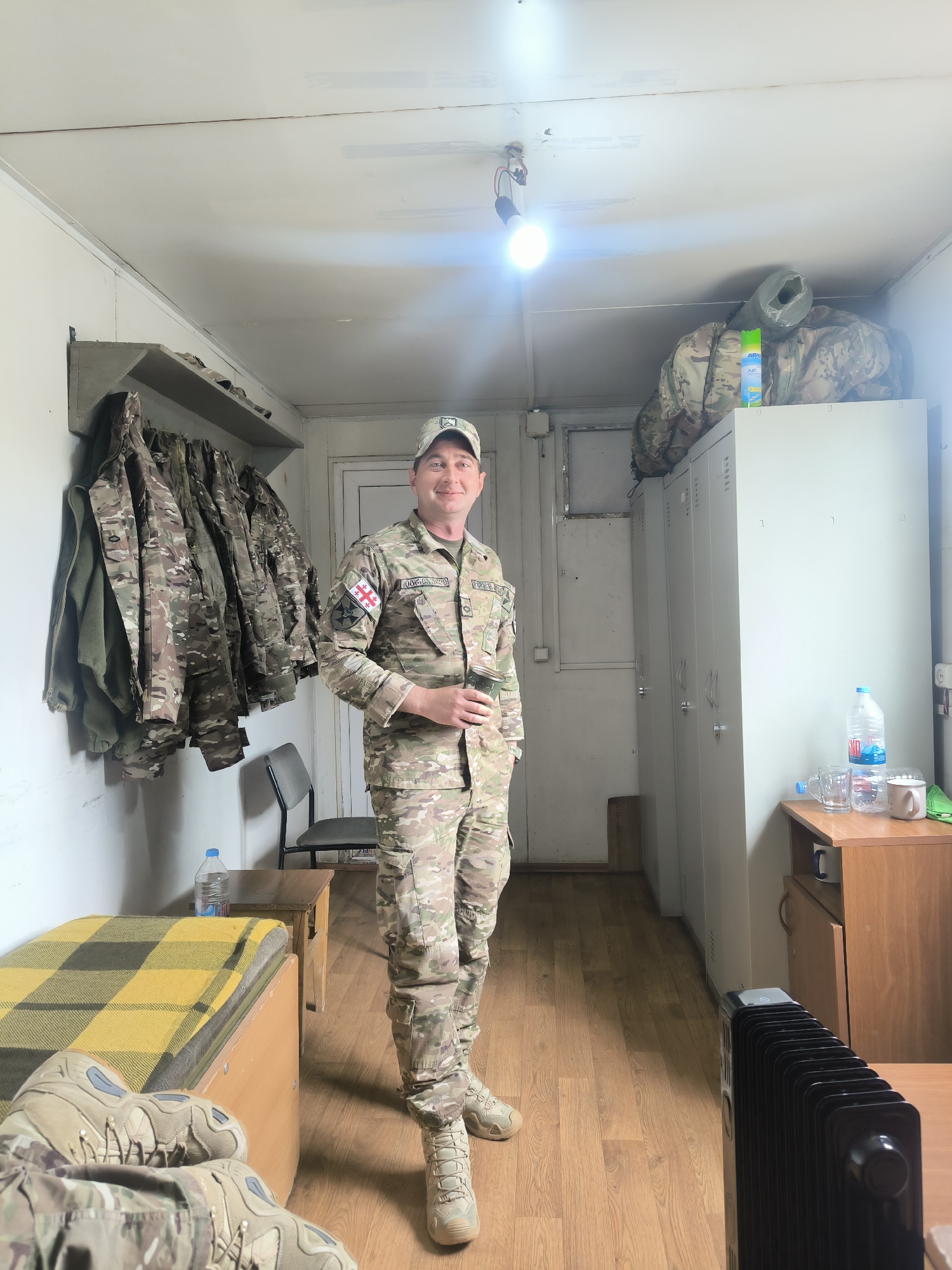 Georgian soldiers documented in Tbilisi barracks quarters