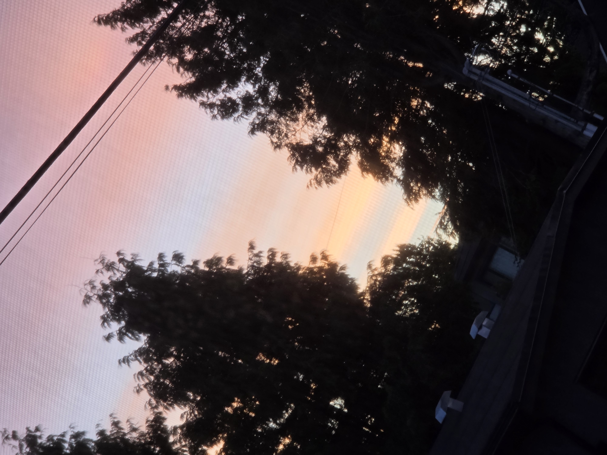 Sky and silhouettes, three ways, Vancouver evening light