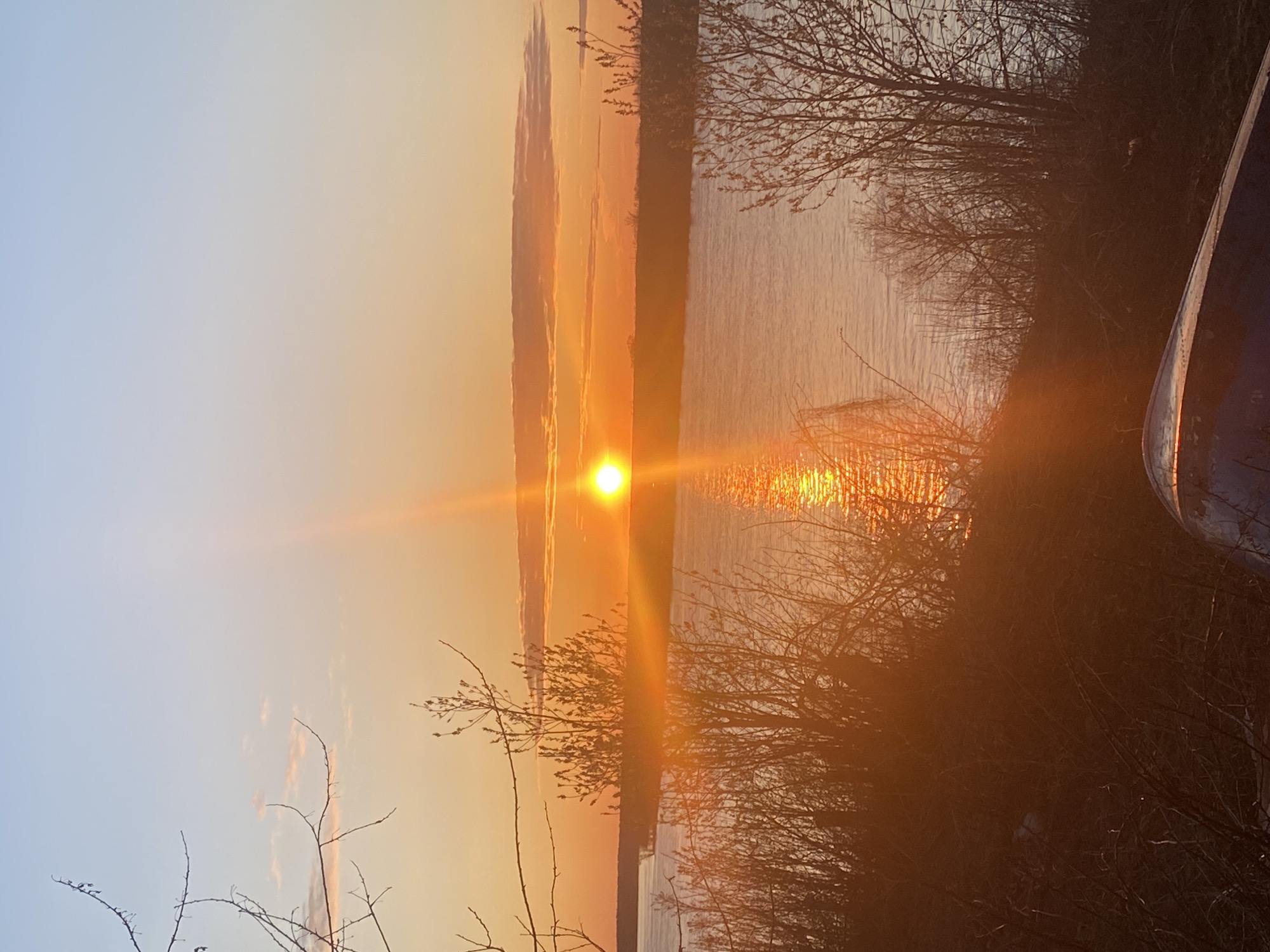 Sunset observed over water body in Ольховка, Russia