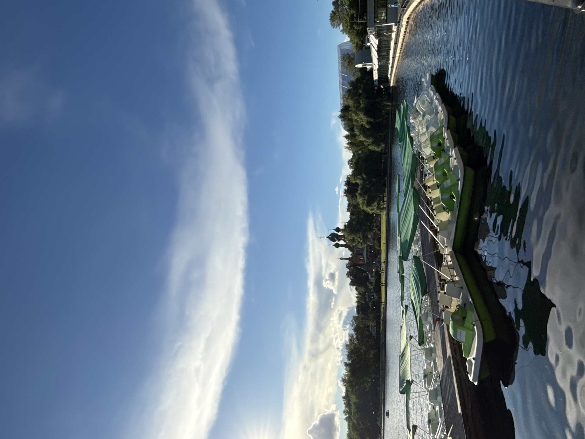 Summer afternoon around Ostankino Tower and Moscow's lakeside parks
