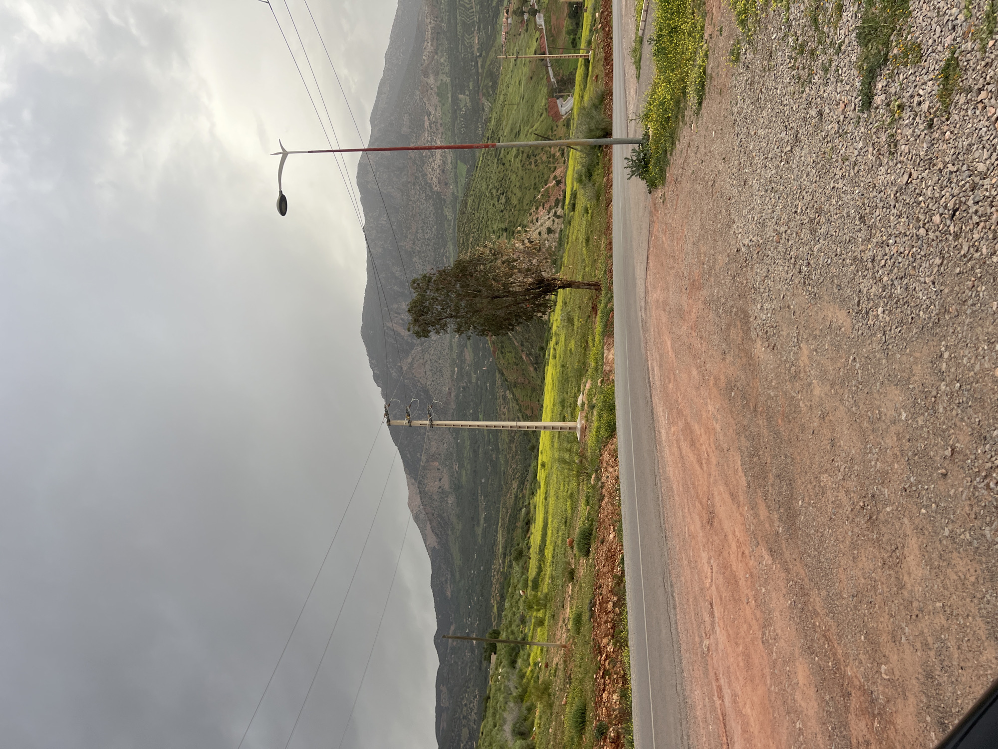 Vehicle journey documented through rural Ouaouizert, Morocco