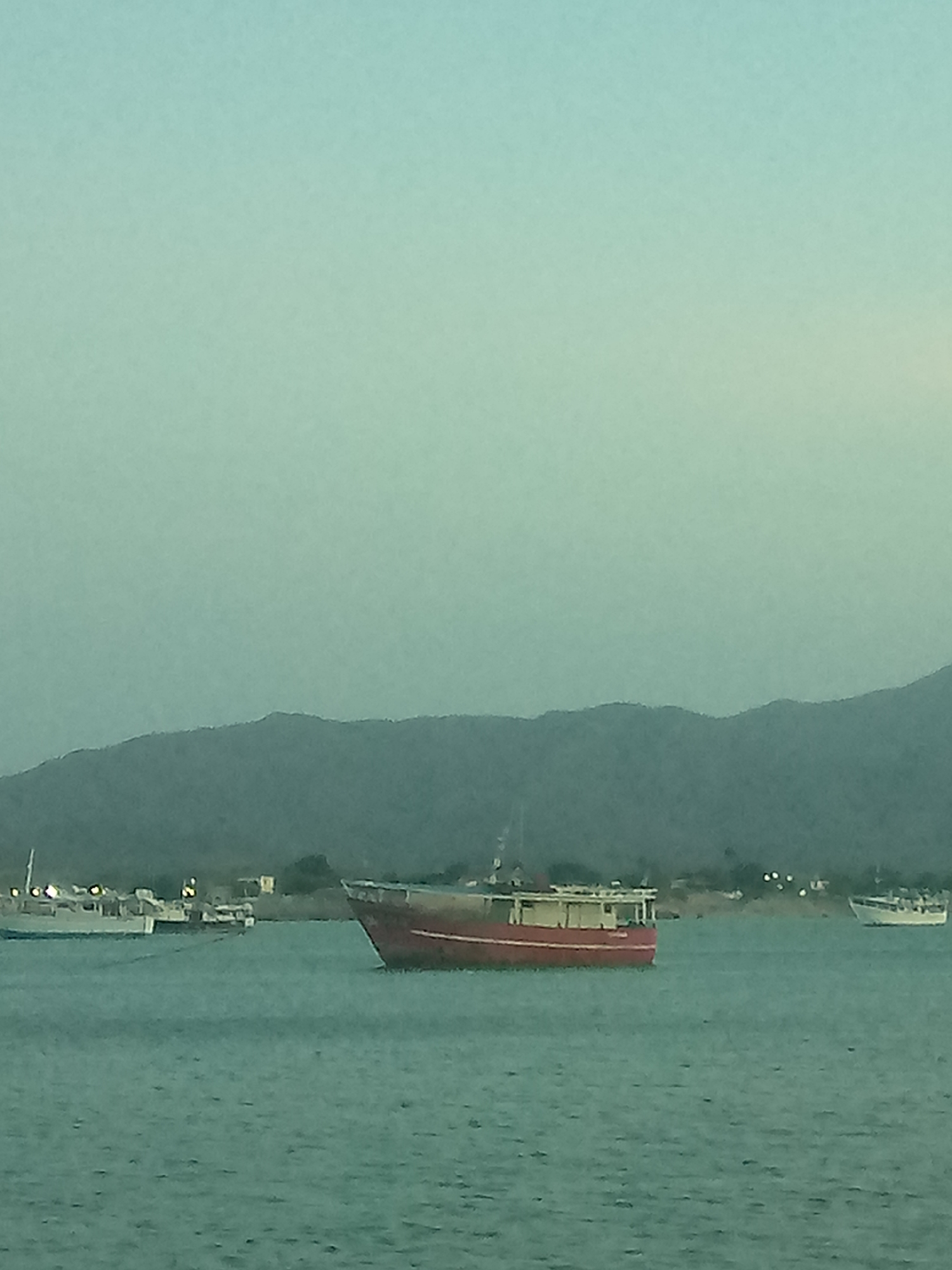 Evening coastal scenes documented in Juan Griego, Venezuela bay
