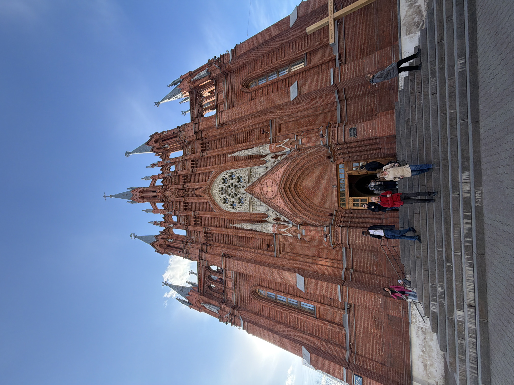 Tourist documents Moscow cathedral visit and supermarket stop