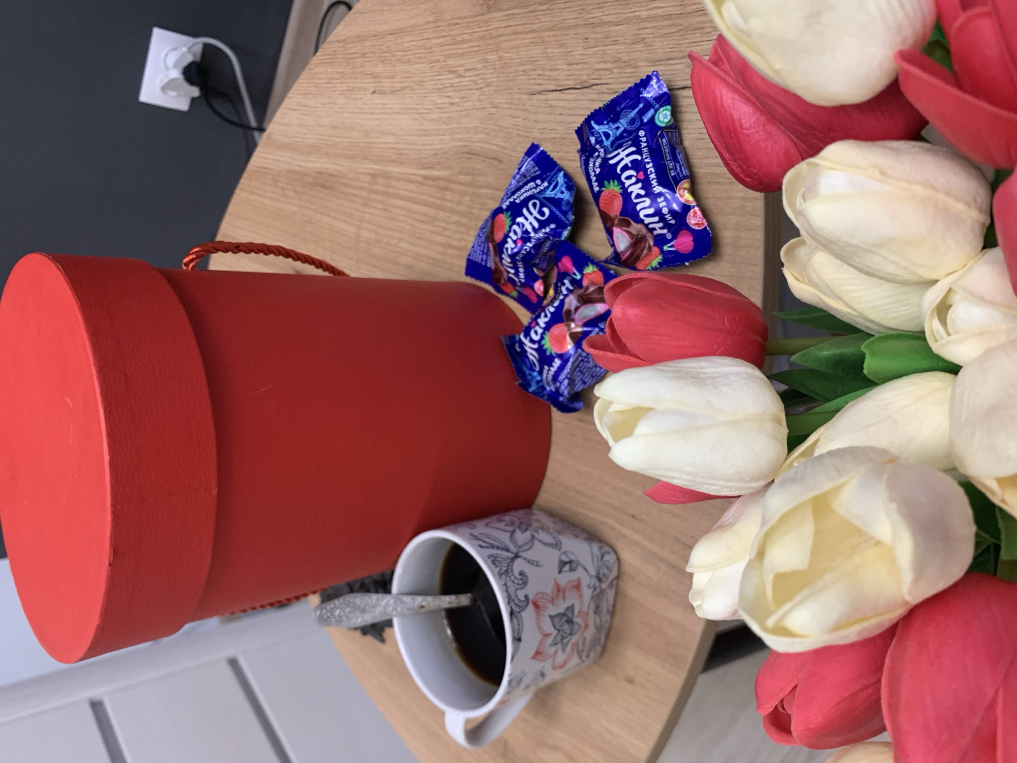 Still life photography session documents tulip arrangements in Belarus