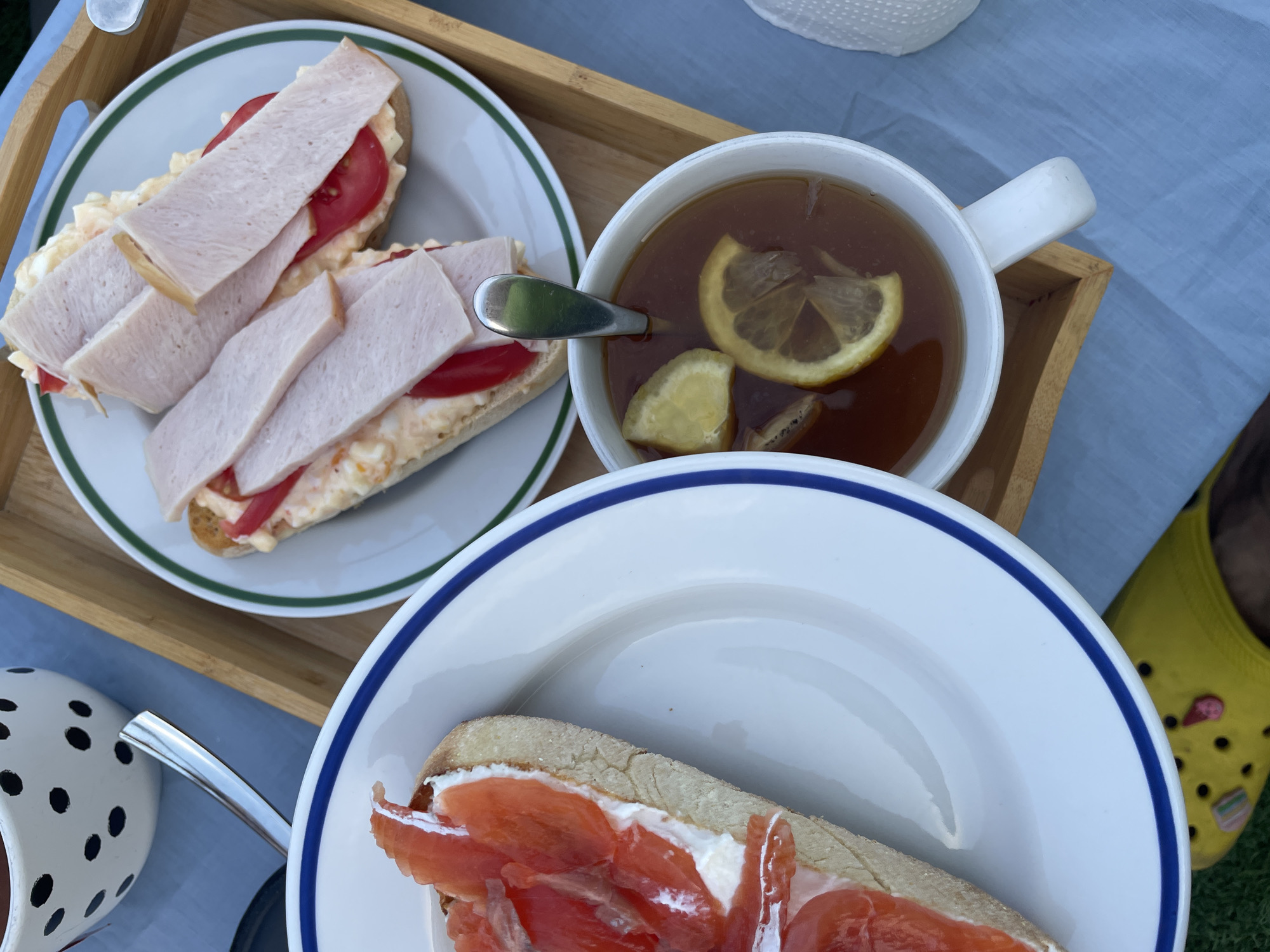 Laid-back afternoon of food, drinks, and balcony downtime in Russia