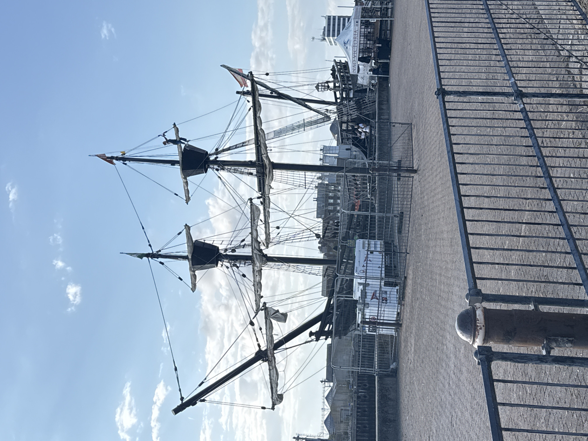 Replica of Magellan's Nao Victoria docked in Great Yarmouth