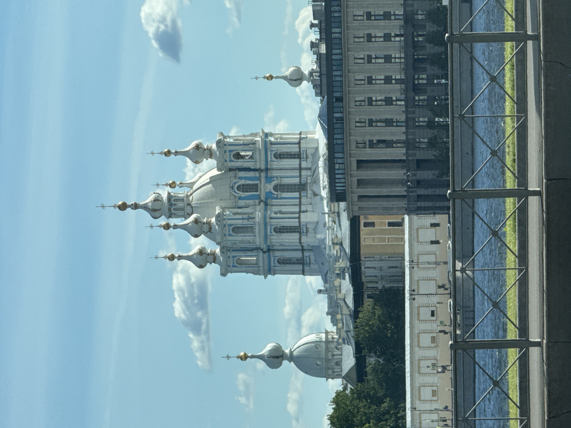 Afternoon around Smolny: cathedral, streets, and park life