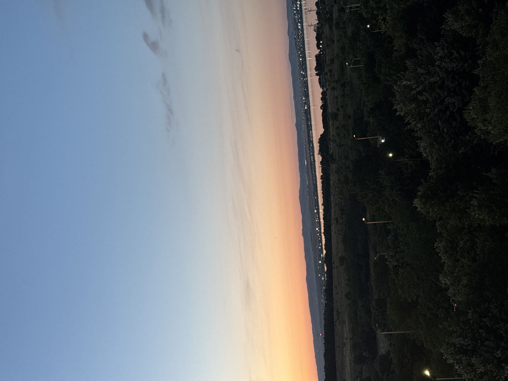 Sunset to nightfall across Burgas, Bulgaria