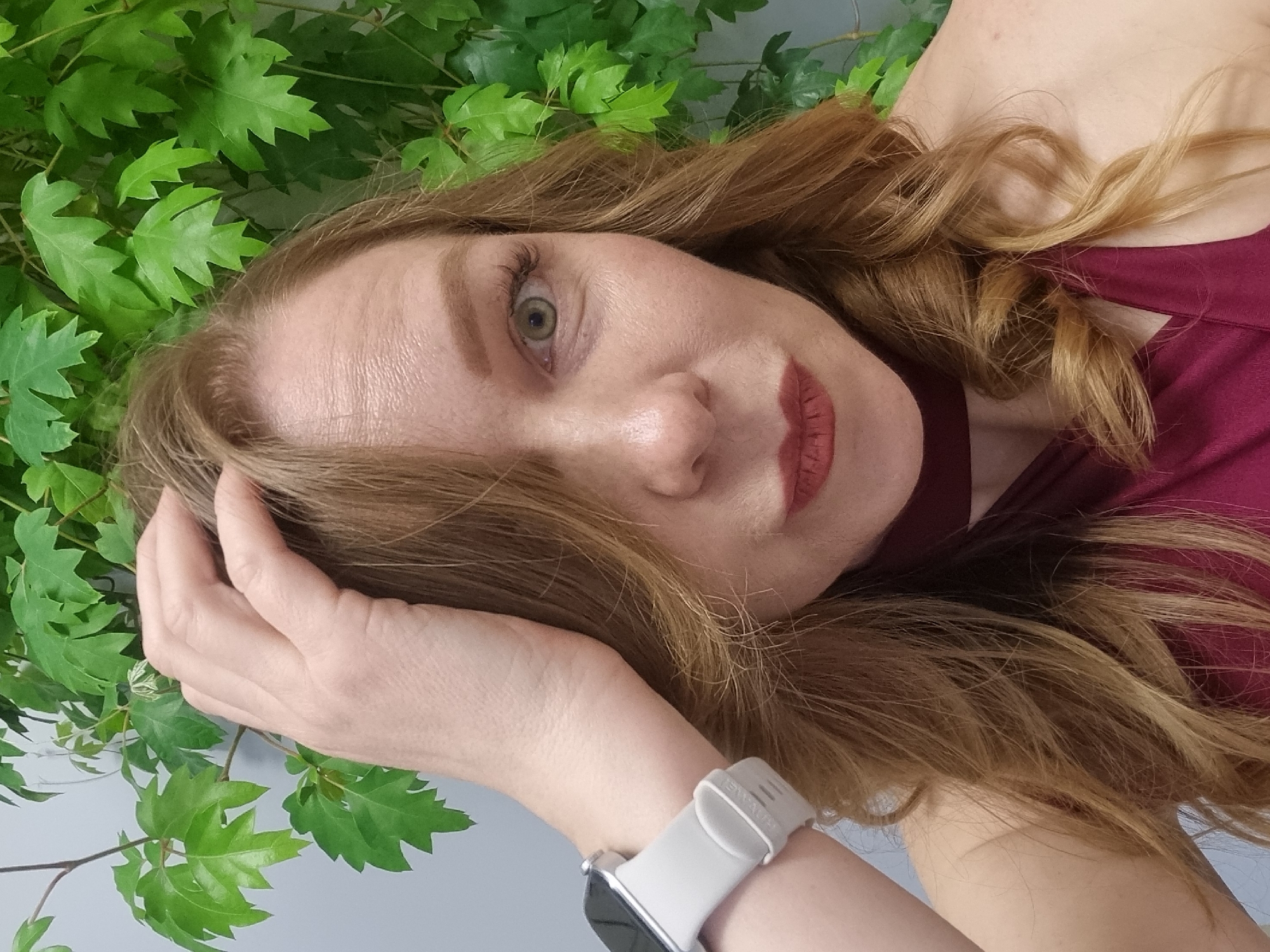 Woman takes selfies in Kemul locker room
