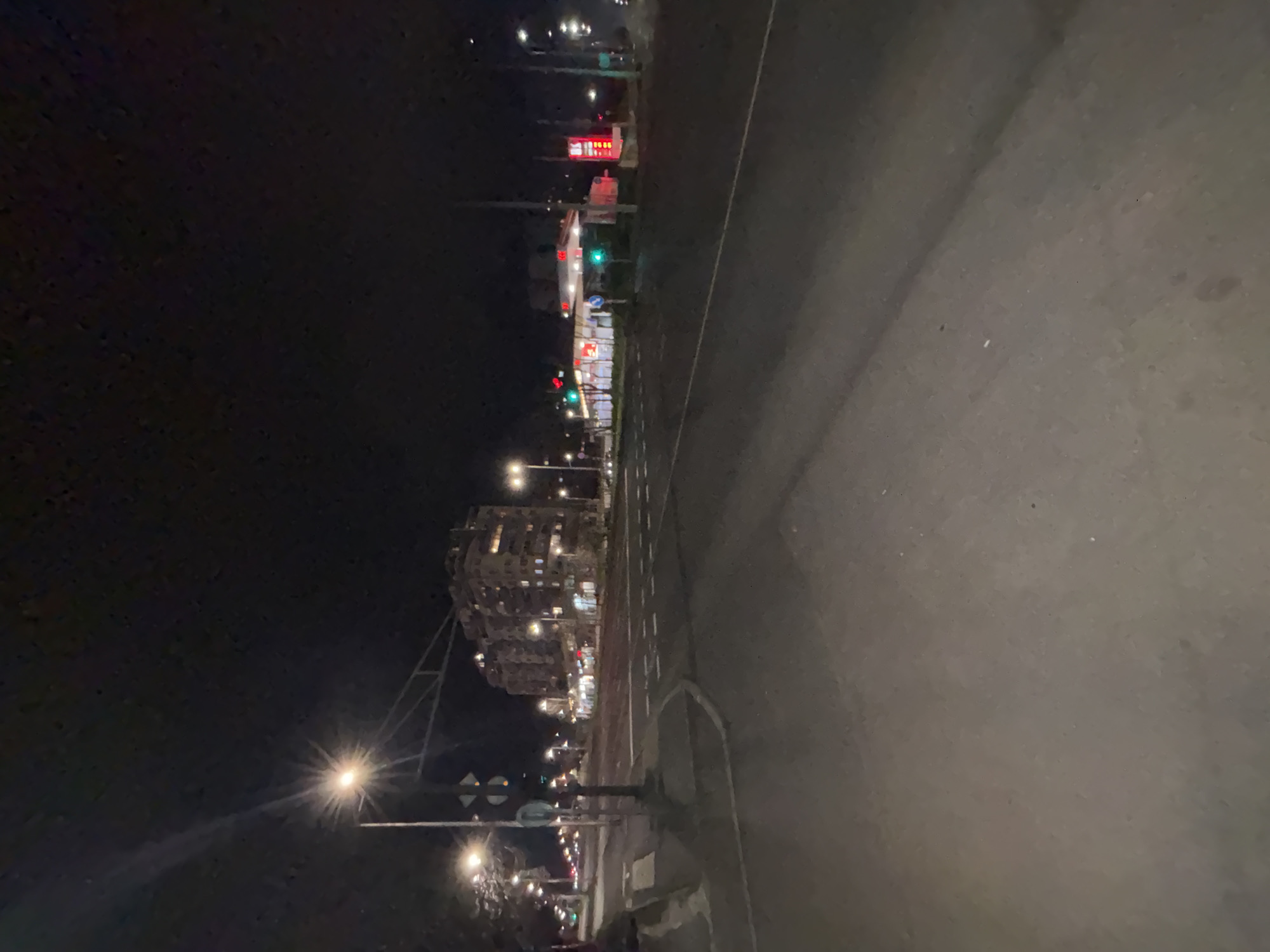 Evening street scenes documented across Burgas, Bulgaria