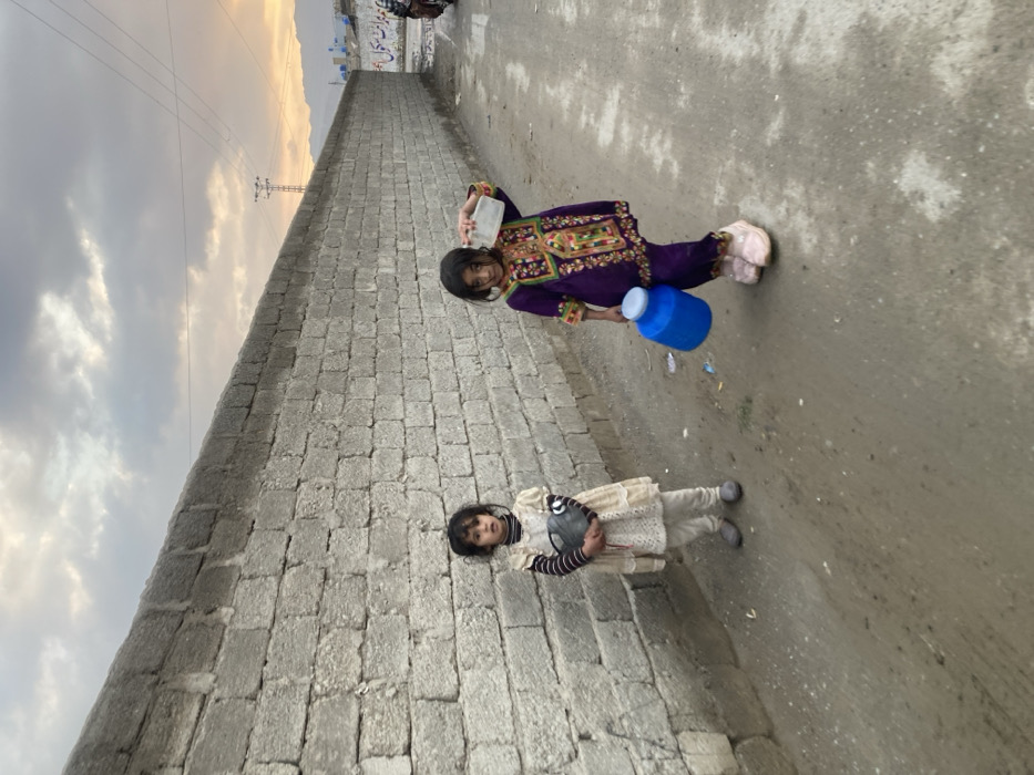 Daily life captured: children and livestock on Quetta streets