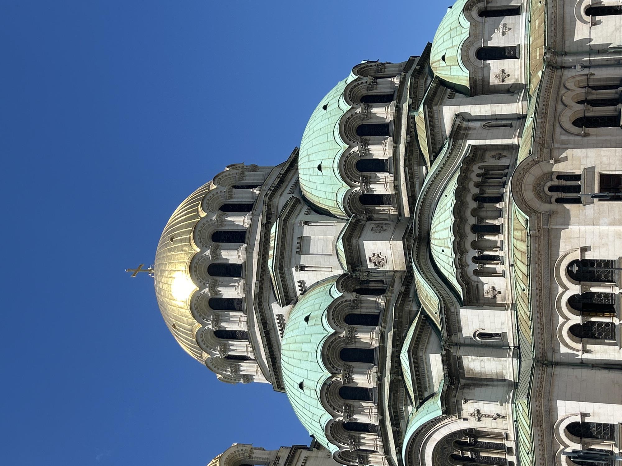 Sofia's Alexander Nevsky Cathedral and surroundings on a sunny day