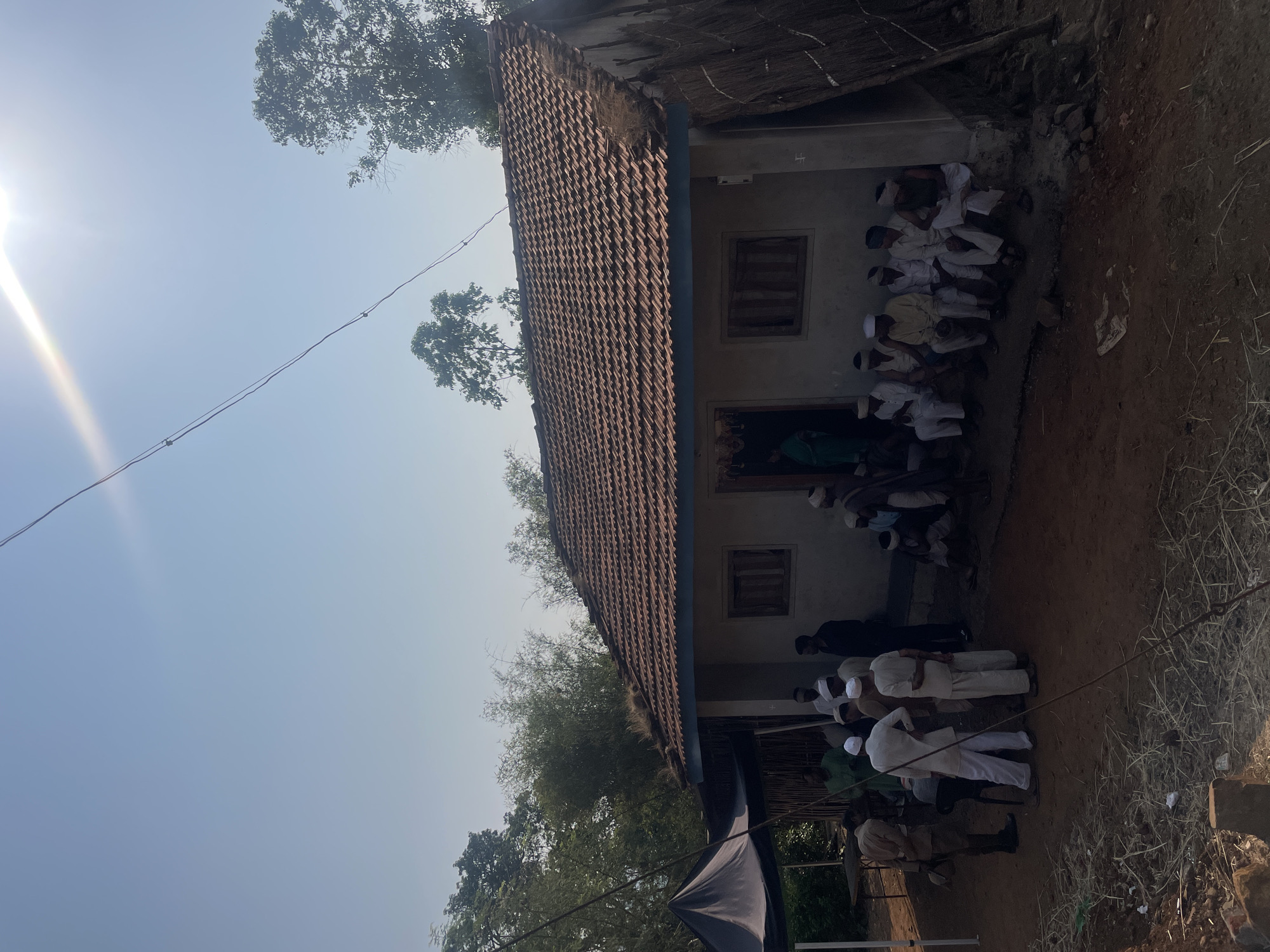 Morning scenes in Sonurle show gathering and breakfast