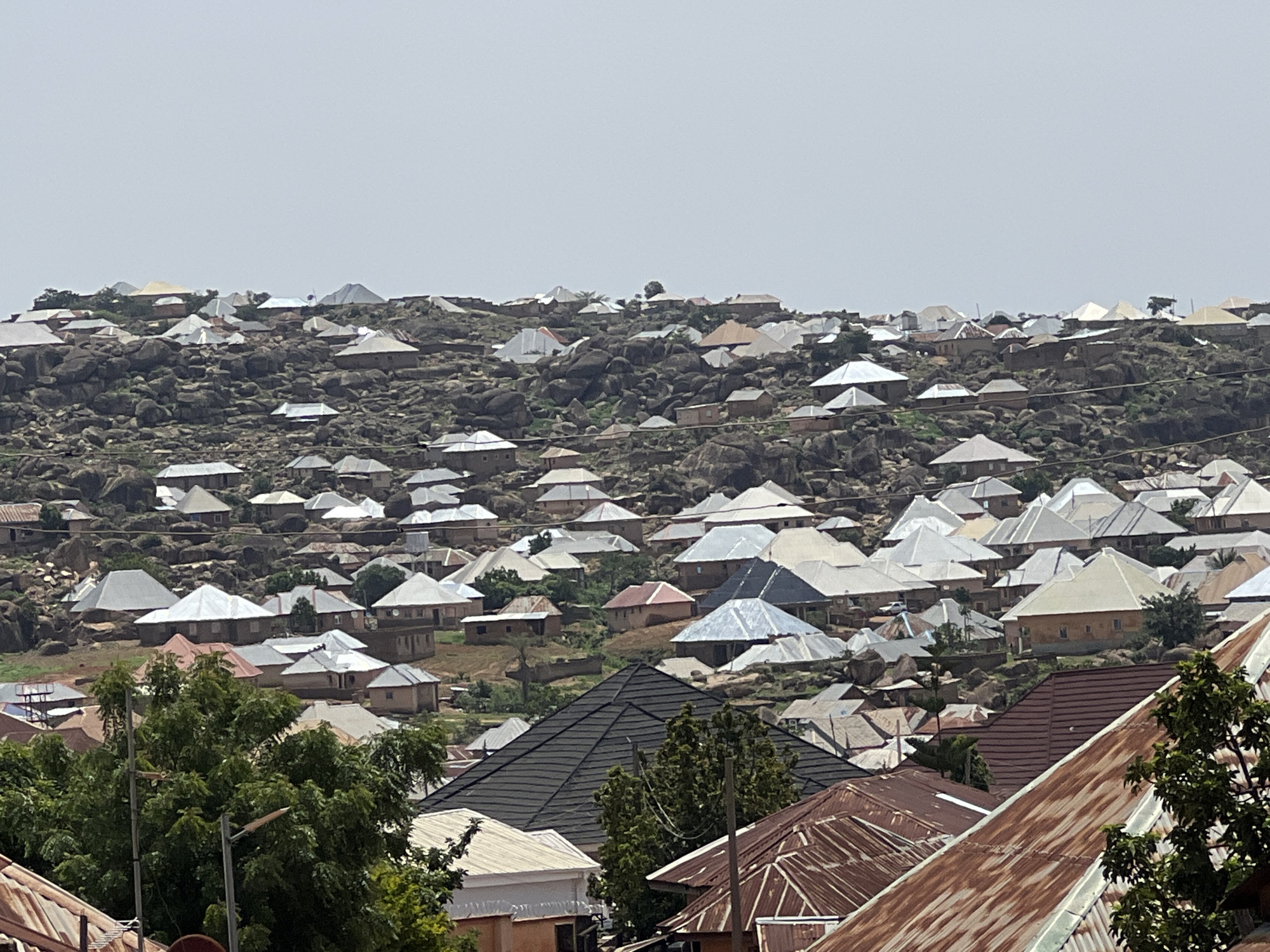 Quiet afternoon in a hillside neighborhood in Jos, Nigeria