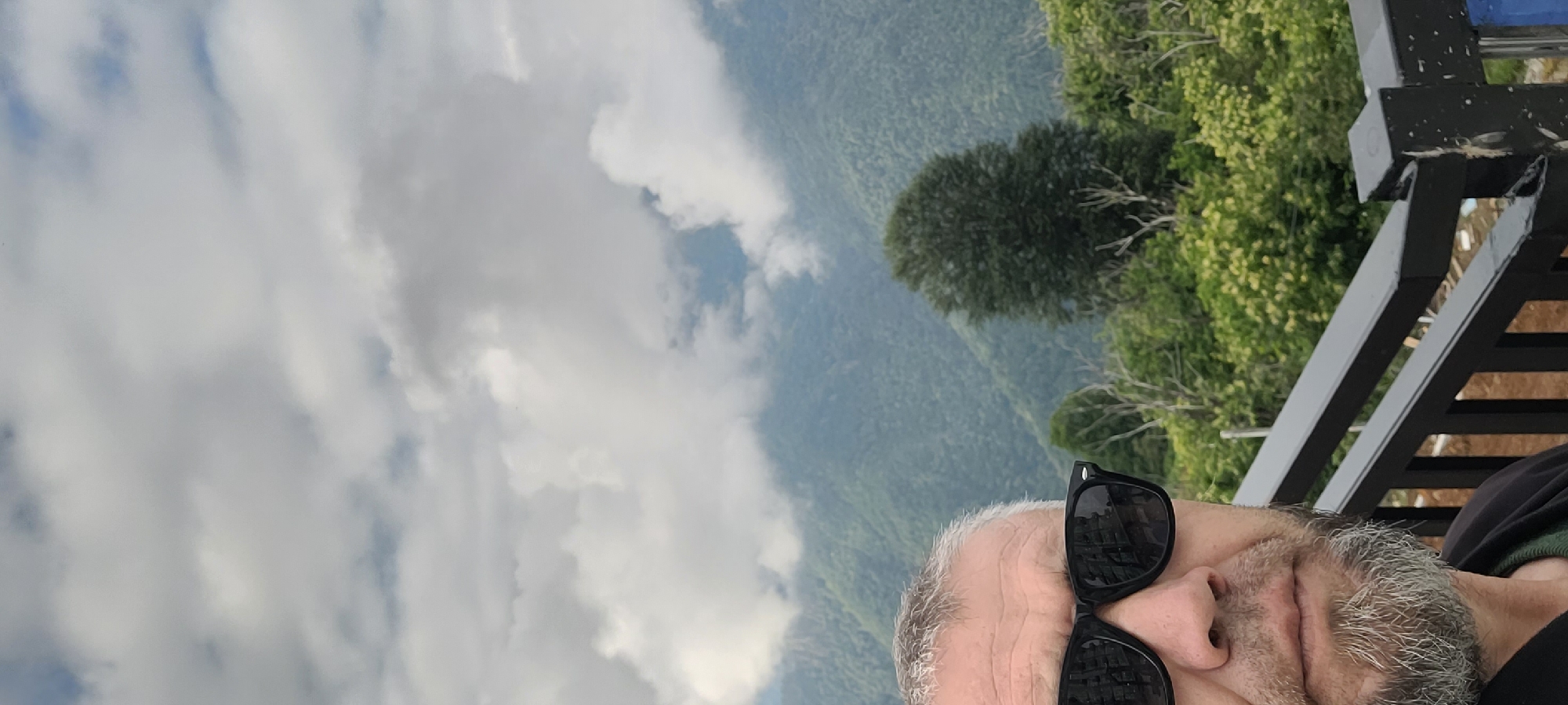 Portrait stop at a mountain viewpoint in Milisi, Georgia