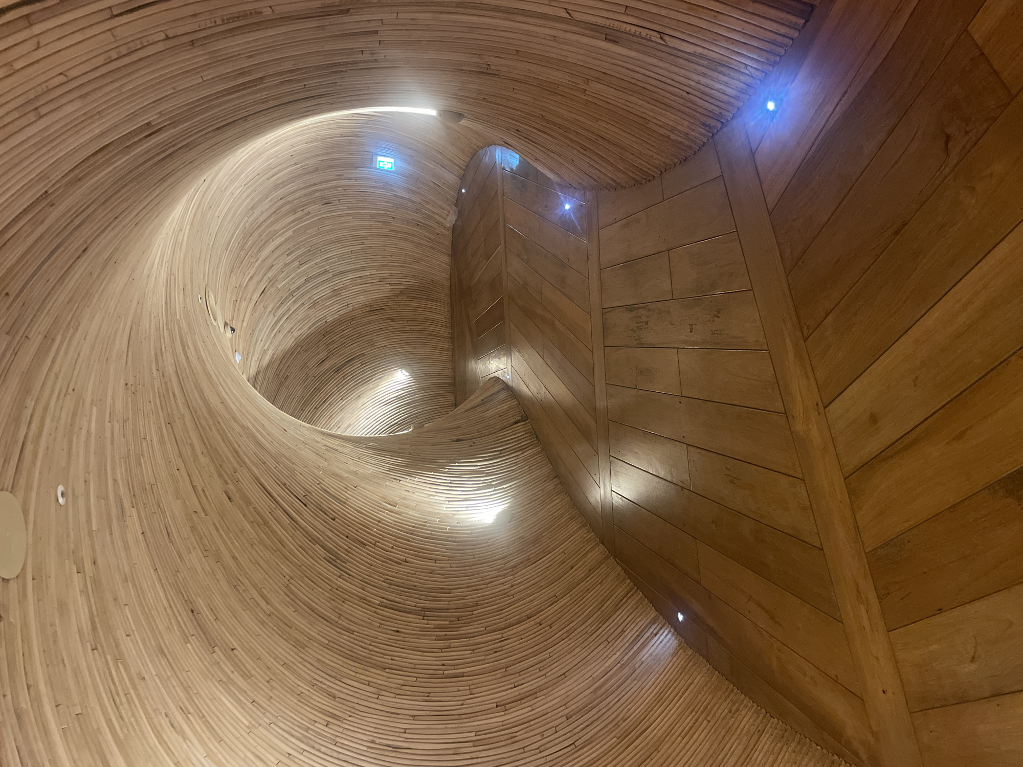 Inside a striking bamboo-and-wood restaurant in Gimpo-si